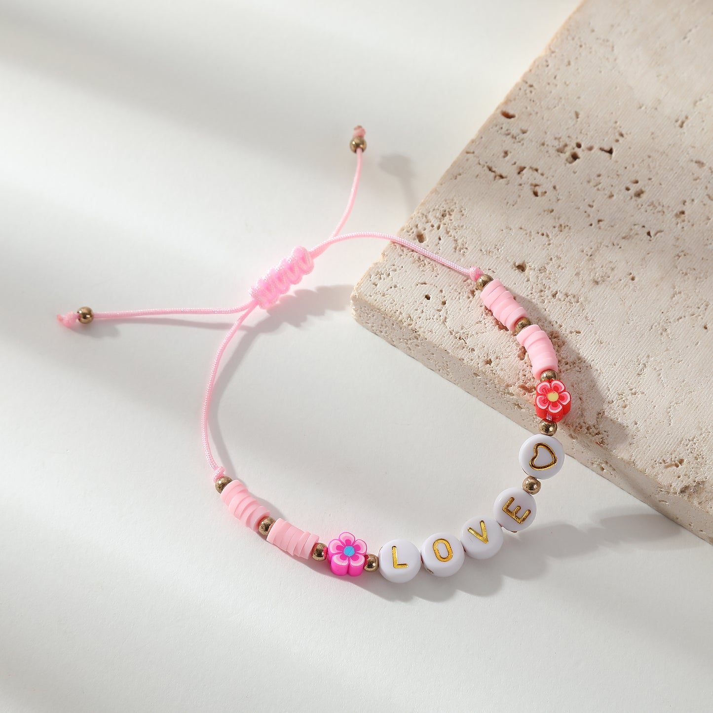 Adjustable "LOVE" Word Bracelets - Colorful Beaded String Jewelry for Kids & Teens, Perfect for Gifts