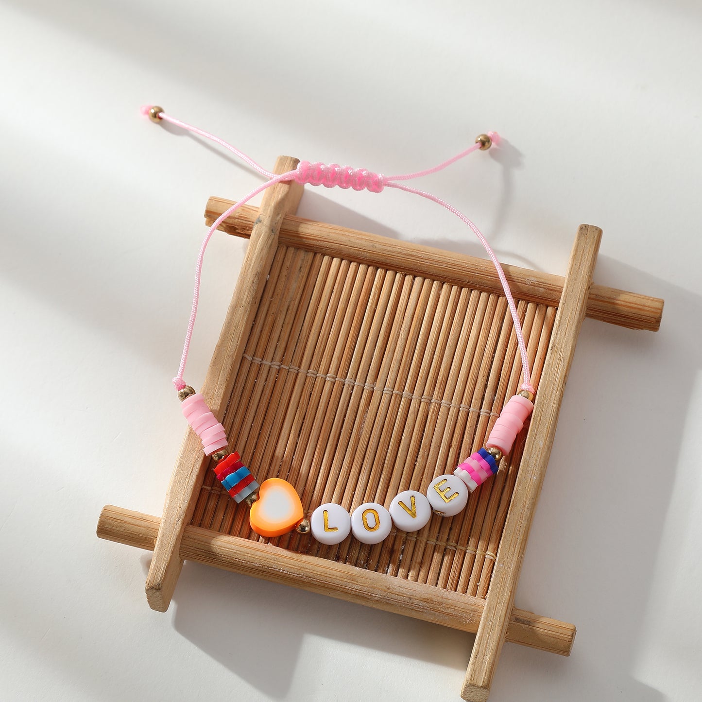 Adjustable "LOVE" Word Bracelets - Colorful Beaded String Jewelry for Kids & Teens, Perfect for Gifts