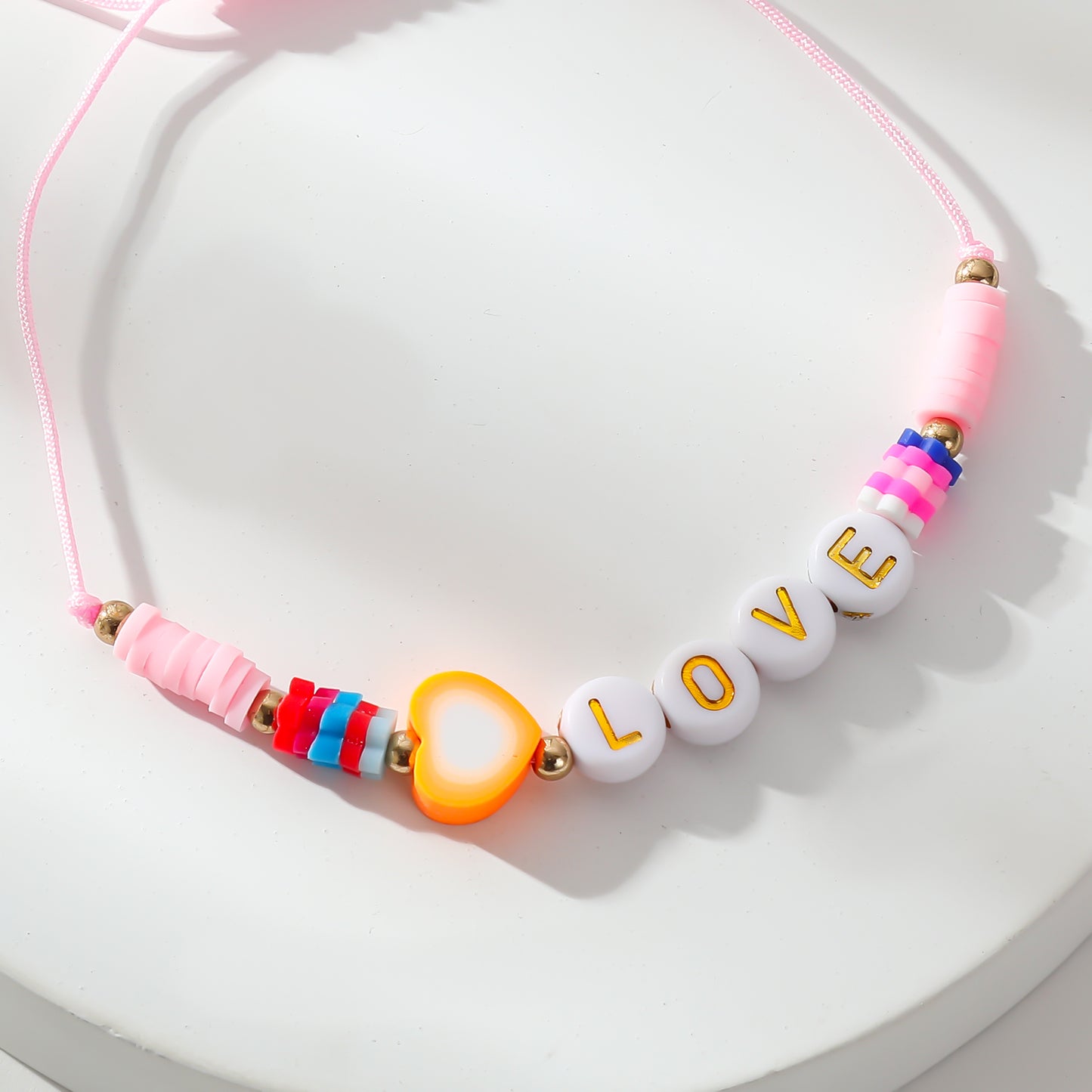 Adjustable "LOVE" Word Bracelets - Colorful Beaded String Jewelry for Kids & Teens, Perfect for Gifts
