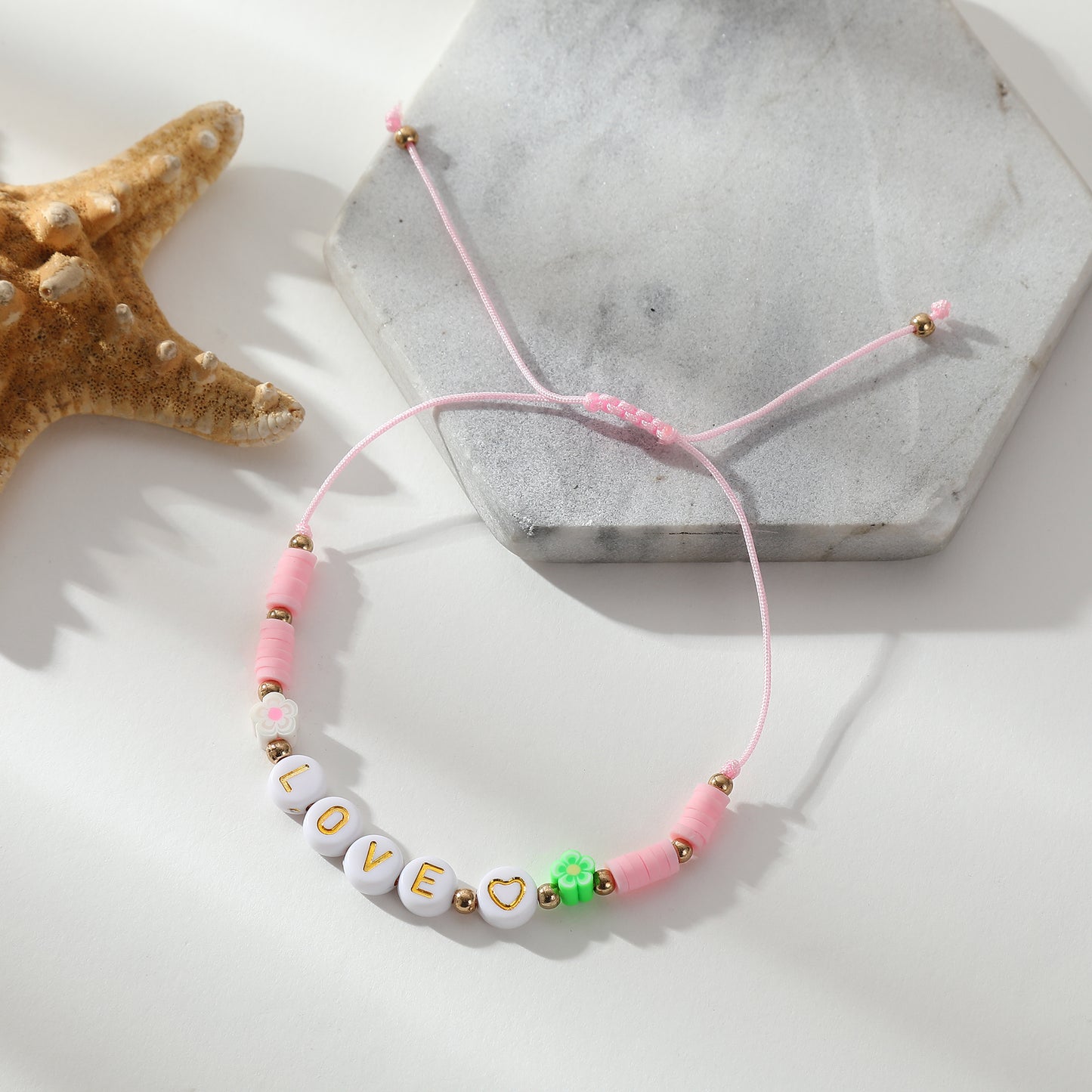 Adjustable "LOVE" Word Bracelets - Colorful Beaded String Jewelry for Kids & Teens, Perfect for Gifts