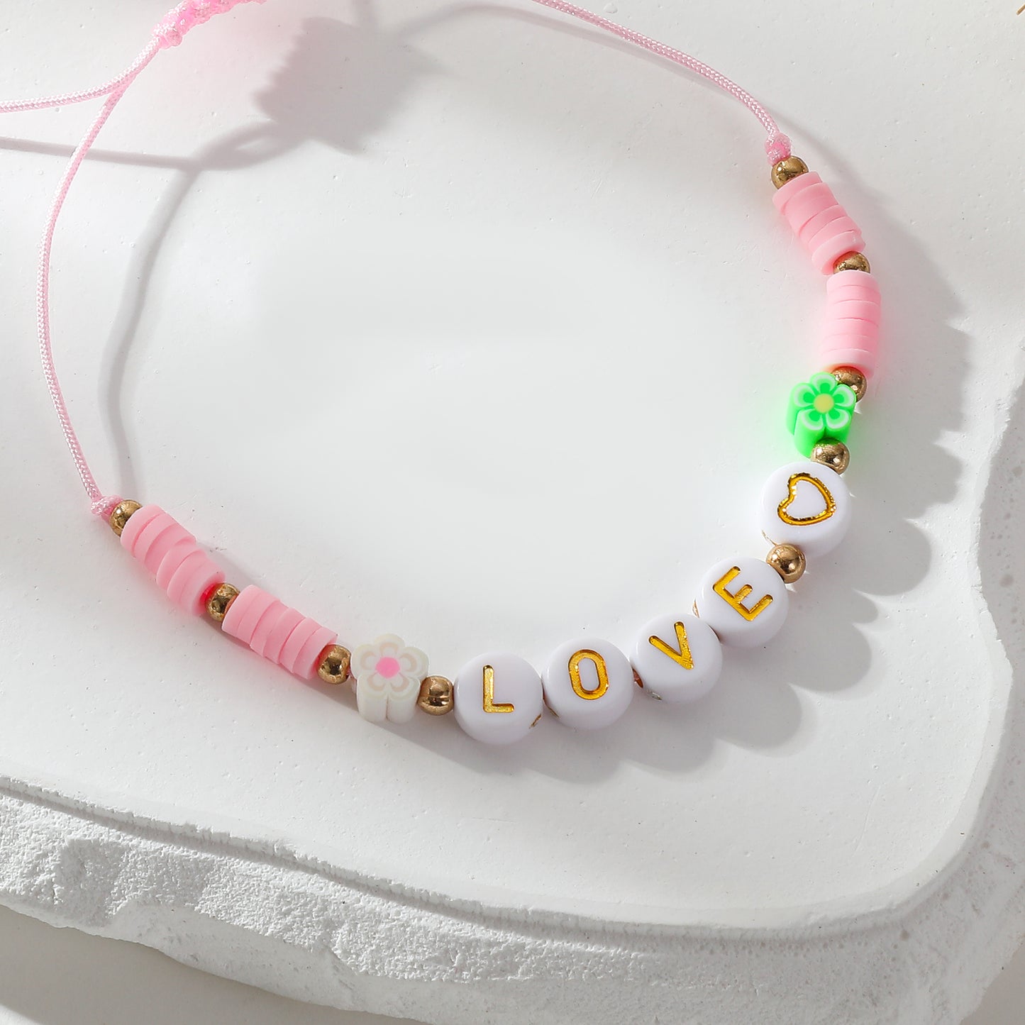Adjustable "LOVE" Word Bracelets - Colorful Beaded String Jewelry for Kids & Teens, Perfect for Gifts