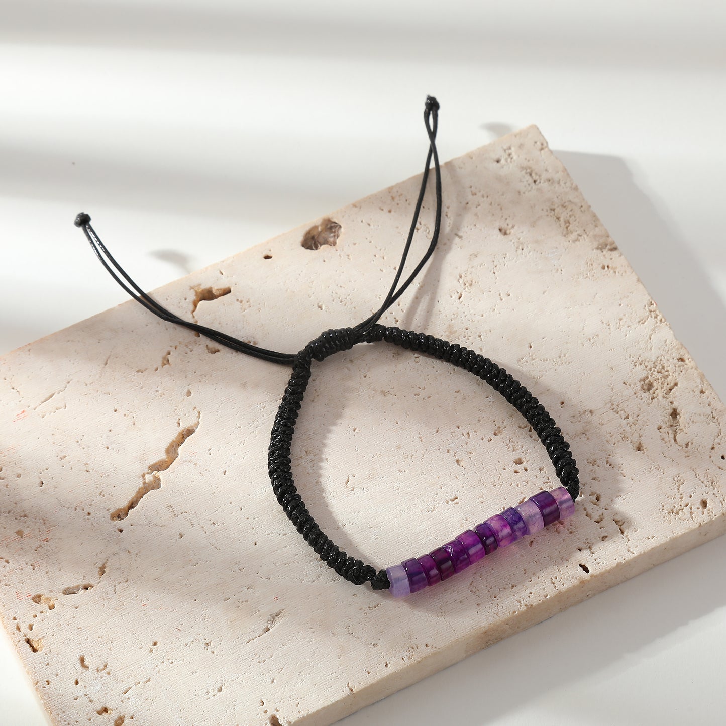 Adjustable Genuine Stone Bead Leather Bracelets - Handcrafted Jewelry for Men & Women, Natural Elegance for Every Occasion