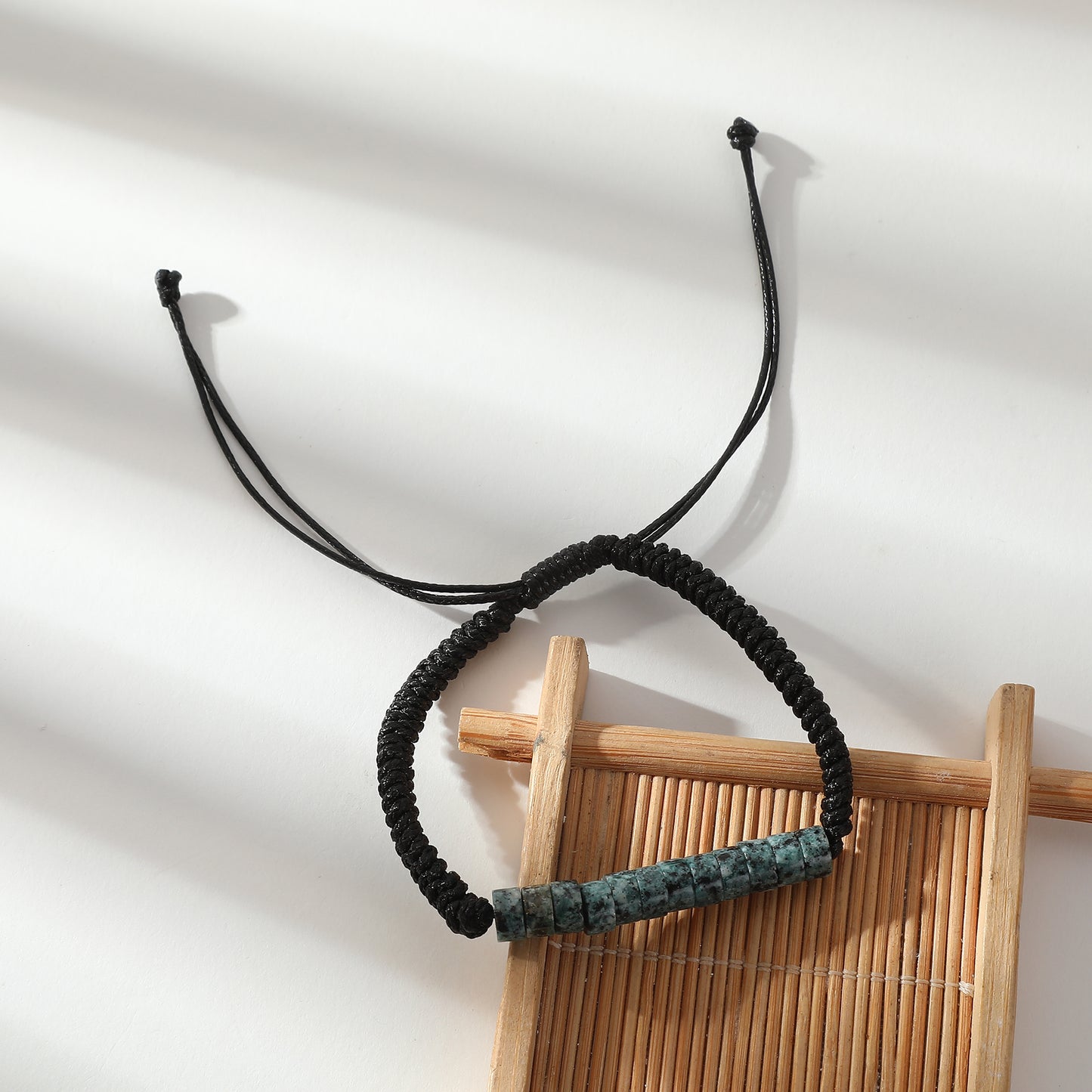 Adjustable Genuine Stone Bead Leather Bracelets - Handcrafted Jewelry for Men & Women, Natural Elegance for Every Occasion