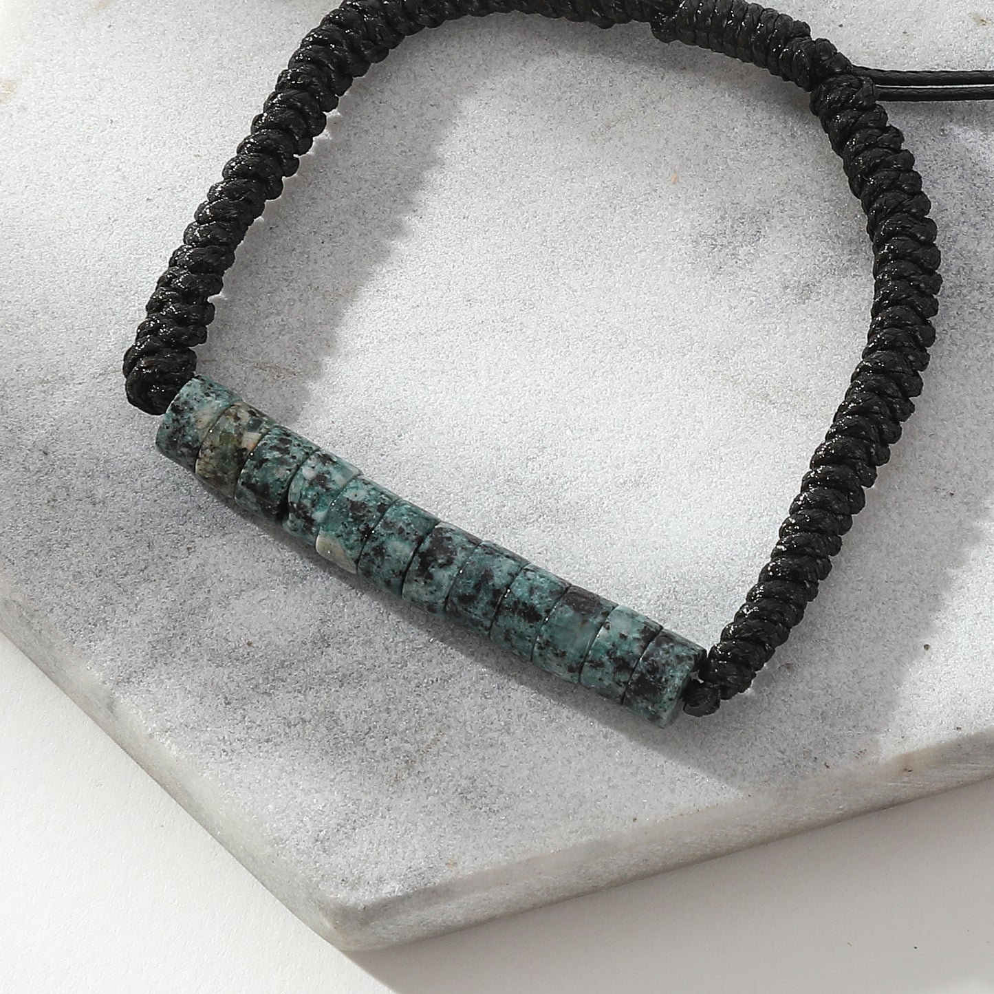 Adjustable Genuine Stone Bead Leather Bracelets - Handcrafted Jewelry for Men & Women, Natural Elegance for Every Occasion