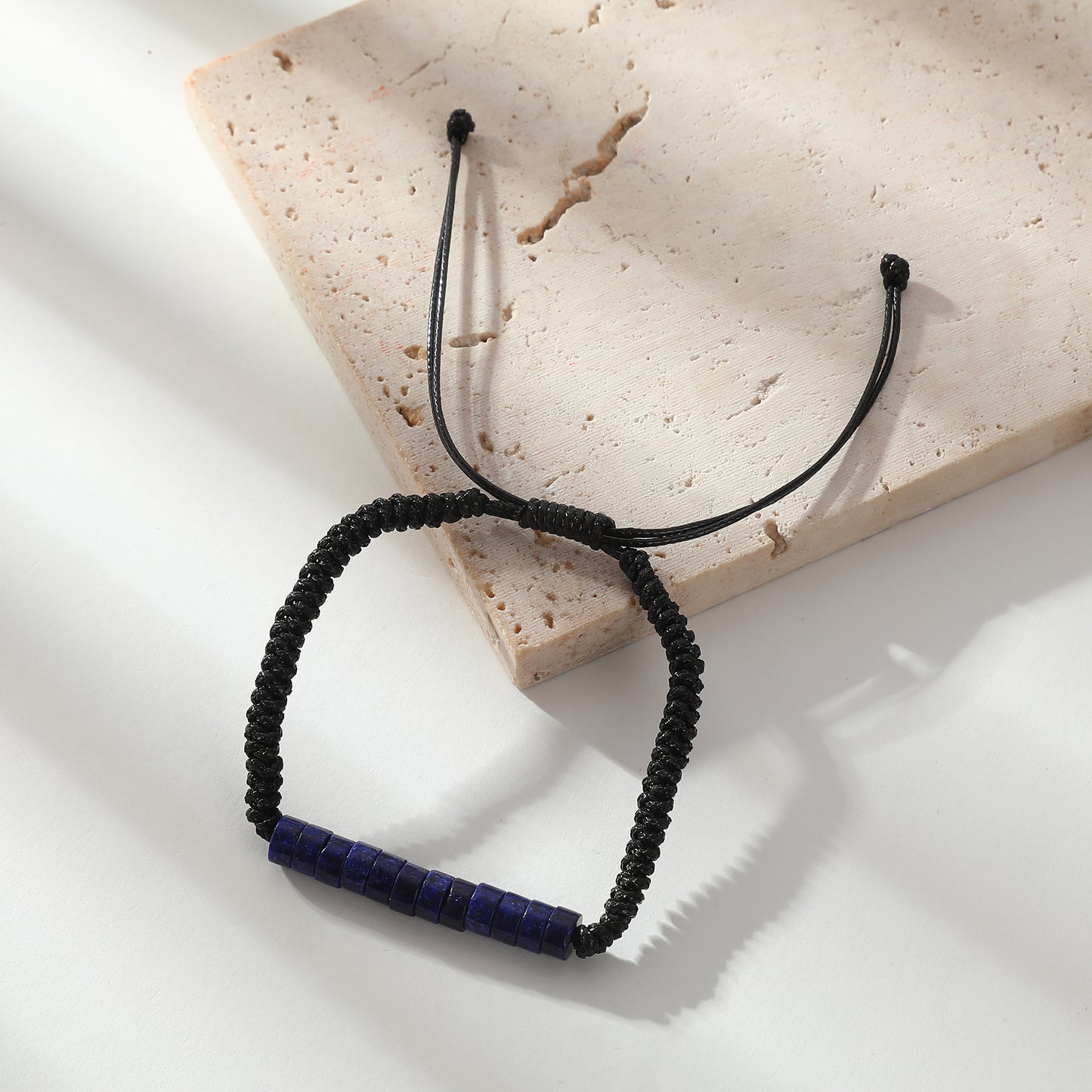 Adjustable Genuine Stone Bead Leather Bracelets - Handcrafted Jewelry for Men & Women, Natural Elegance for Every Occasion