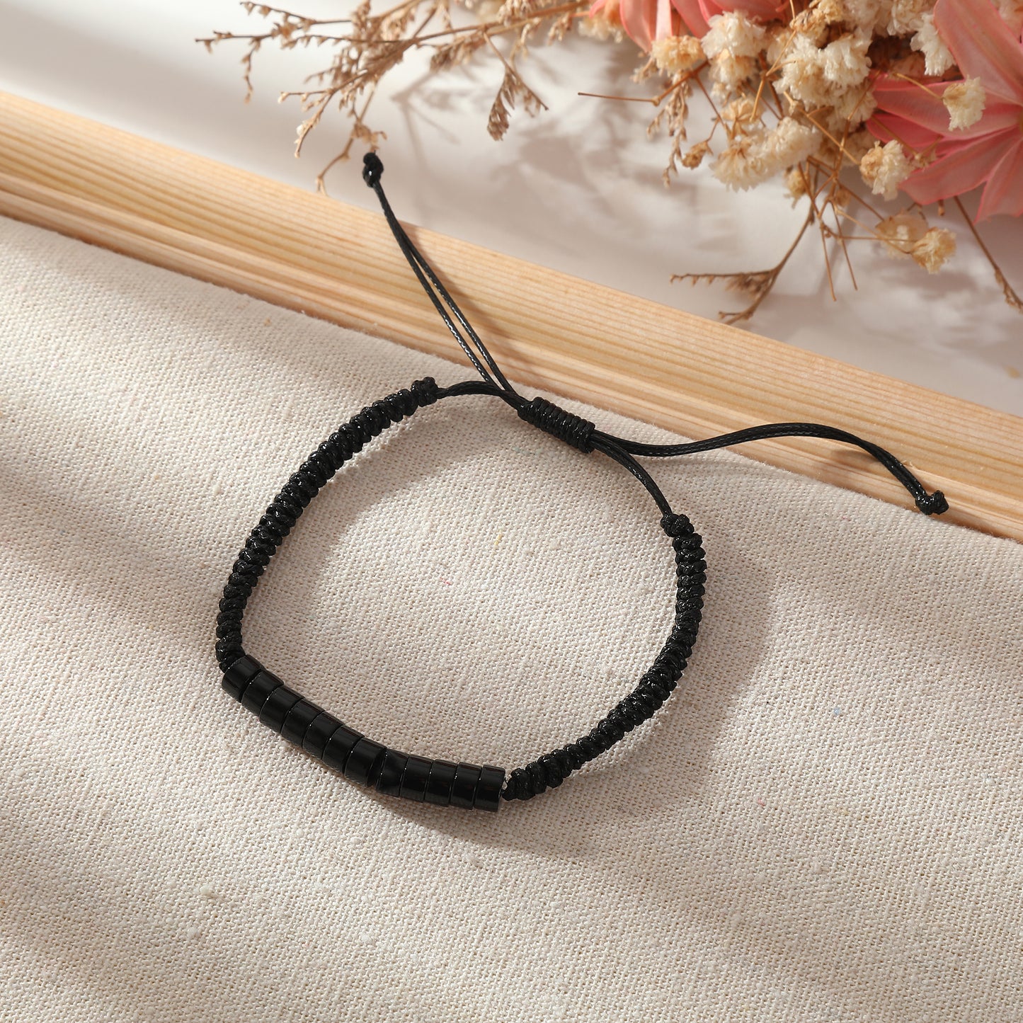 Adjustable Genuine Stone Bead Leather Bracelets - Handcrafted Jewelry for Men & Women, Natural Elegance for Every Occasion