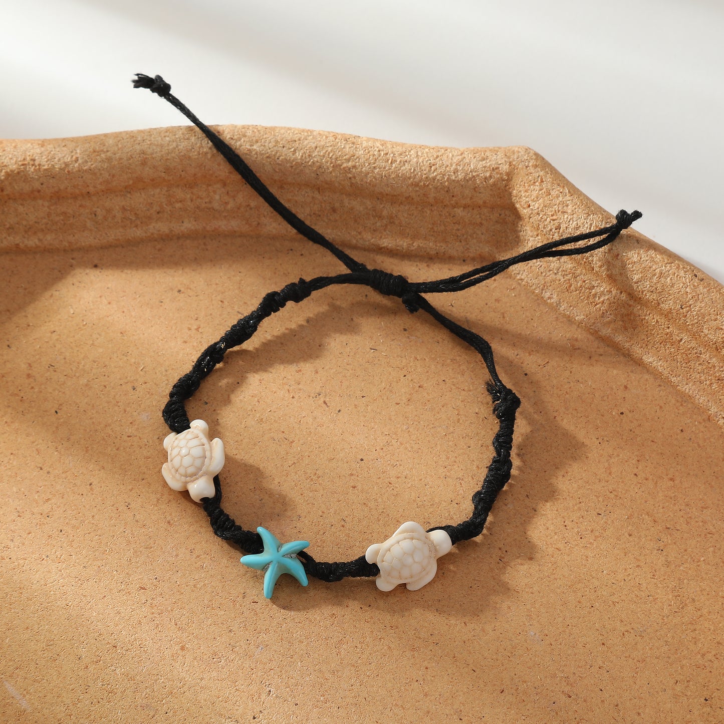 Handmade Macrame Bracelets with Turquoise & White Turtle & Starfish Beads - Coastal Jewelry for Women, Perfect for Everyday Style & Gifting