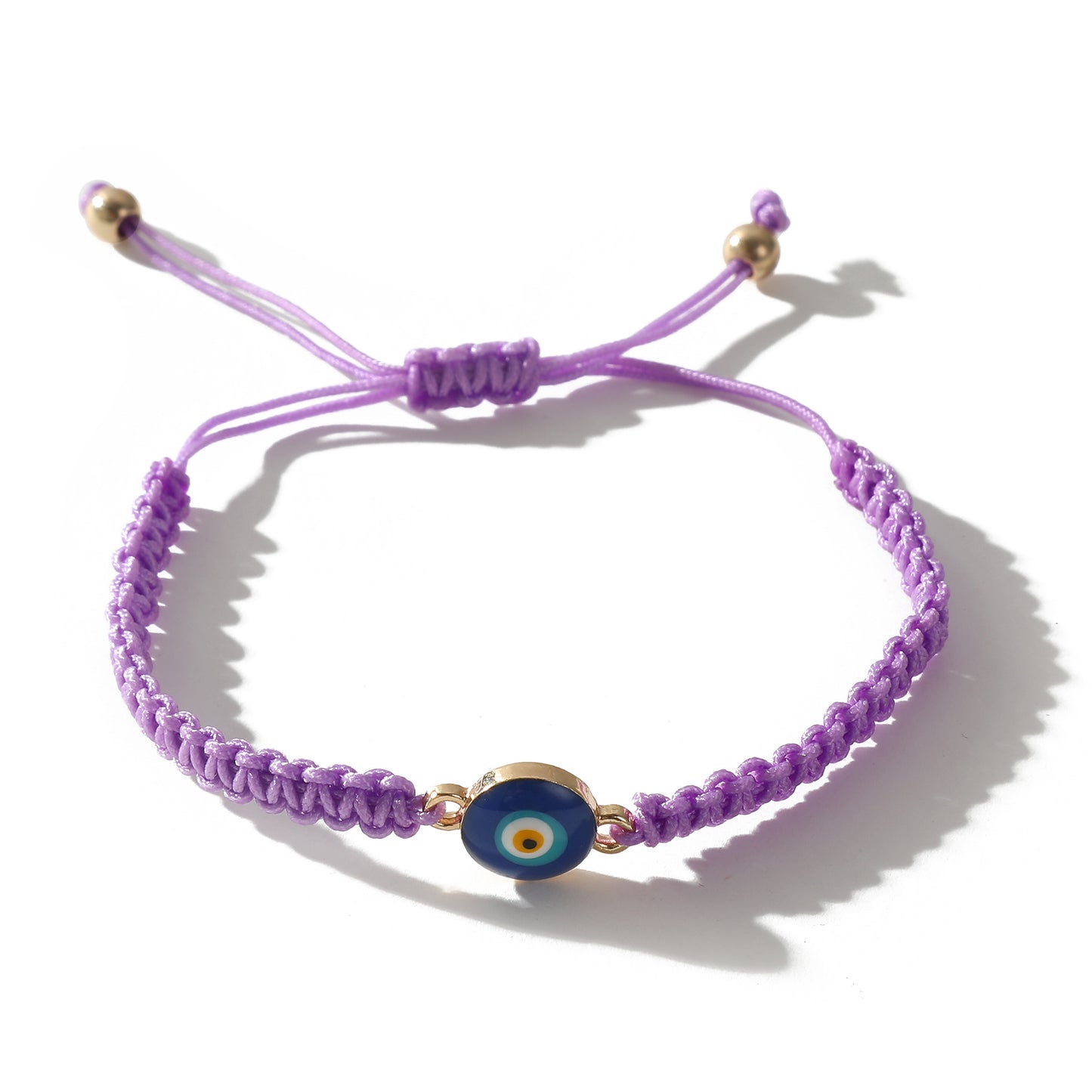 Adjustable Macrame Bracelets with Lucky Eye Beads - Colorful Bohemian Jewelry for Women, Bring Good Luck & Positive Vibes