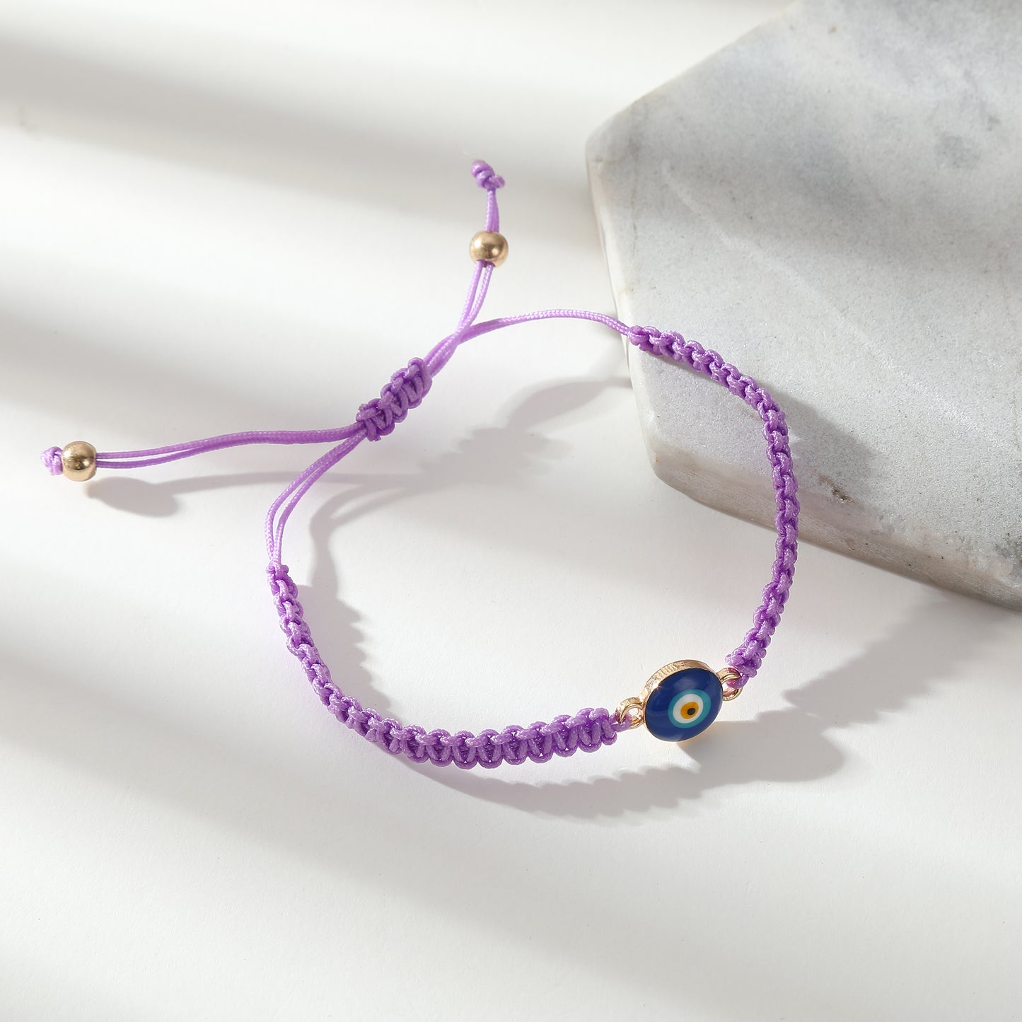 Adjustable Macrame Bracelets with Lucky Eye Beads - Colorful Bohemian Jewelry for Women, Bring Good Luck & Positive Vibes