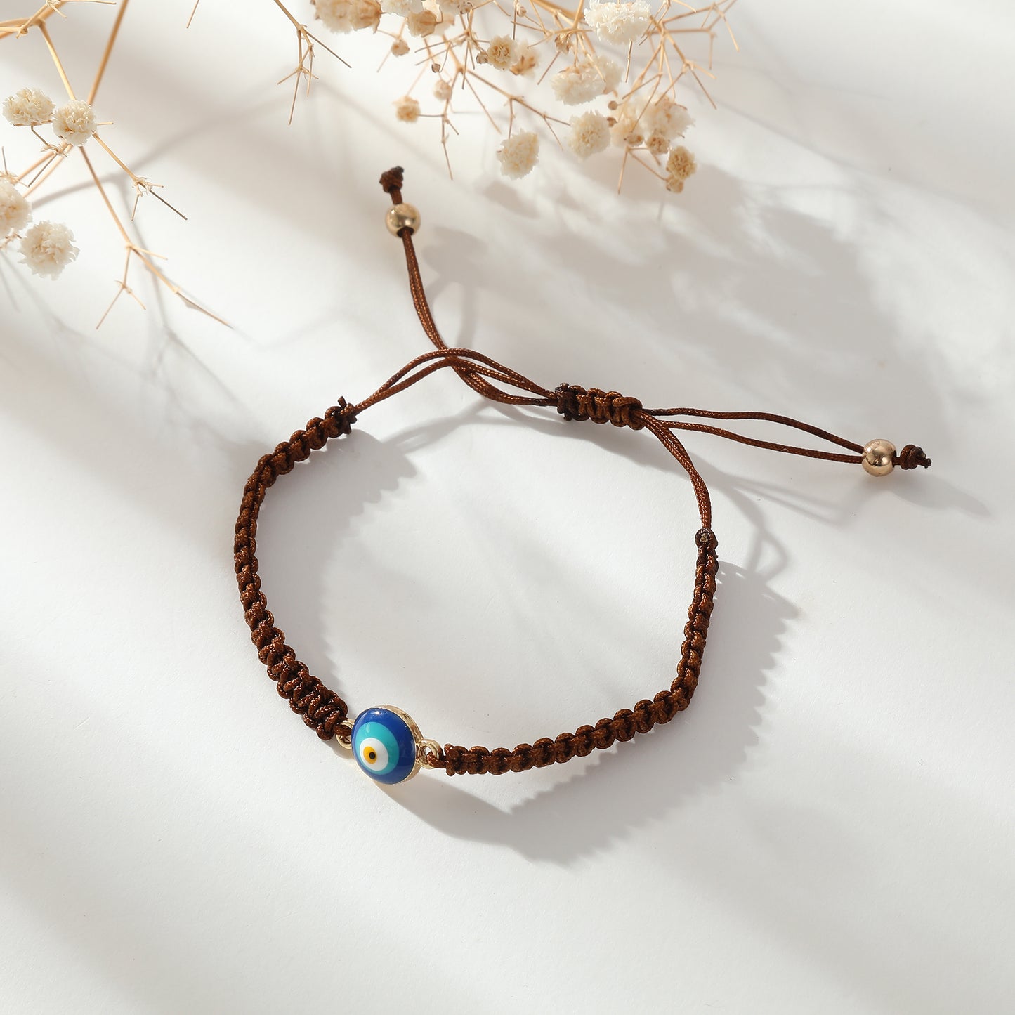 Adjustable Macrame Bracelets with Lucky Eye Beads - Colorful Bohemian Jewelry for Women, Bring Good Luck & Positive Vibes