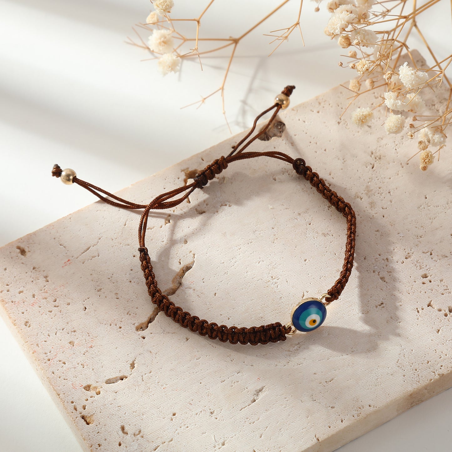 Adjustable Macrame Bracelets with Lucky Eye Beads - Colorful Bohemian Jewelry for Women, Bring Good Luck & Positive Vibes