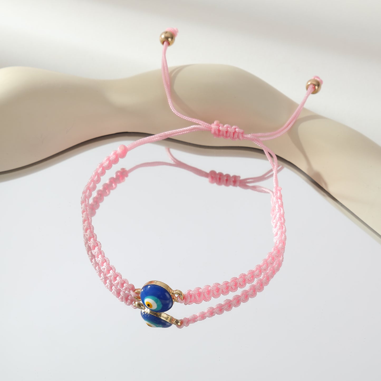 Adjustable Macrame Bracelets with Lucky Eye Beads - Colorful Bohemian Jewelry for Women, Bring Good Luck & Positive Vibes