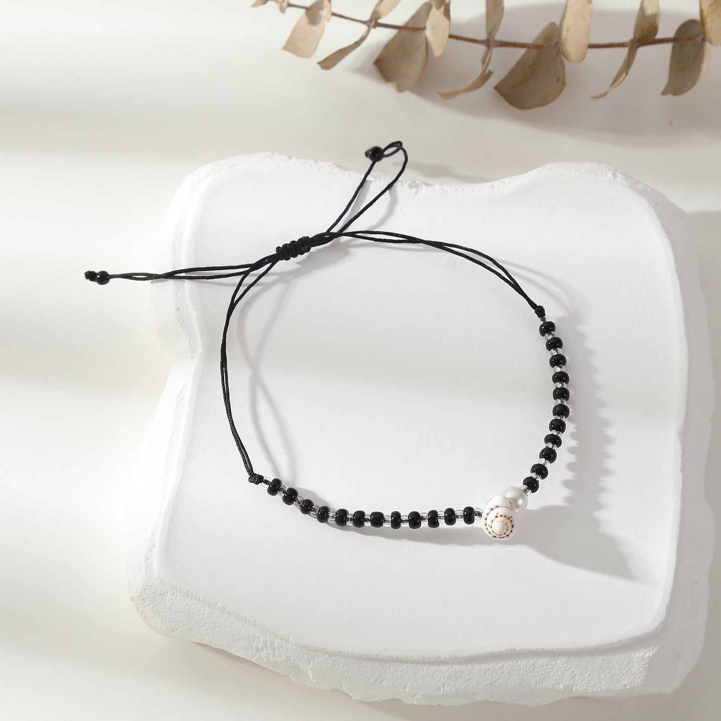Adjustable String Bracelets with Shell & Silver Beads - Stylish Jewelry for Women, Perfect for Everyday Wear & Gifting