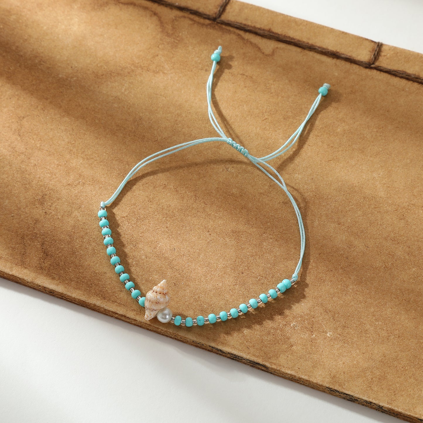 Adjustable String Bracelets with Shell & Silver Beads - Stylish Jewelry for Women, Perfect for Everyday Wear & Gifting