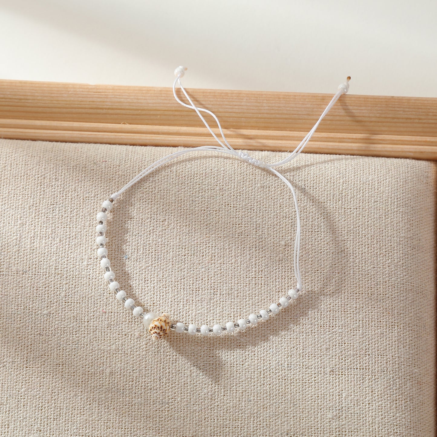 Adjustable String Bracelets with Shell & Silver Beads - Stylish Jewelry for Women, Perfect for Everyday Wear & Gifting