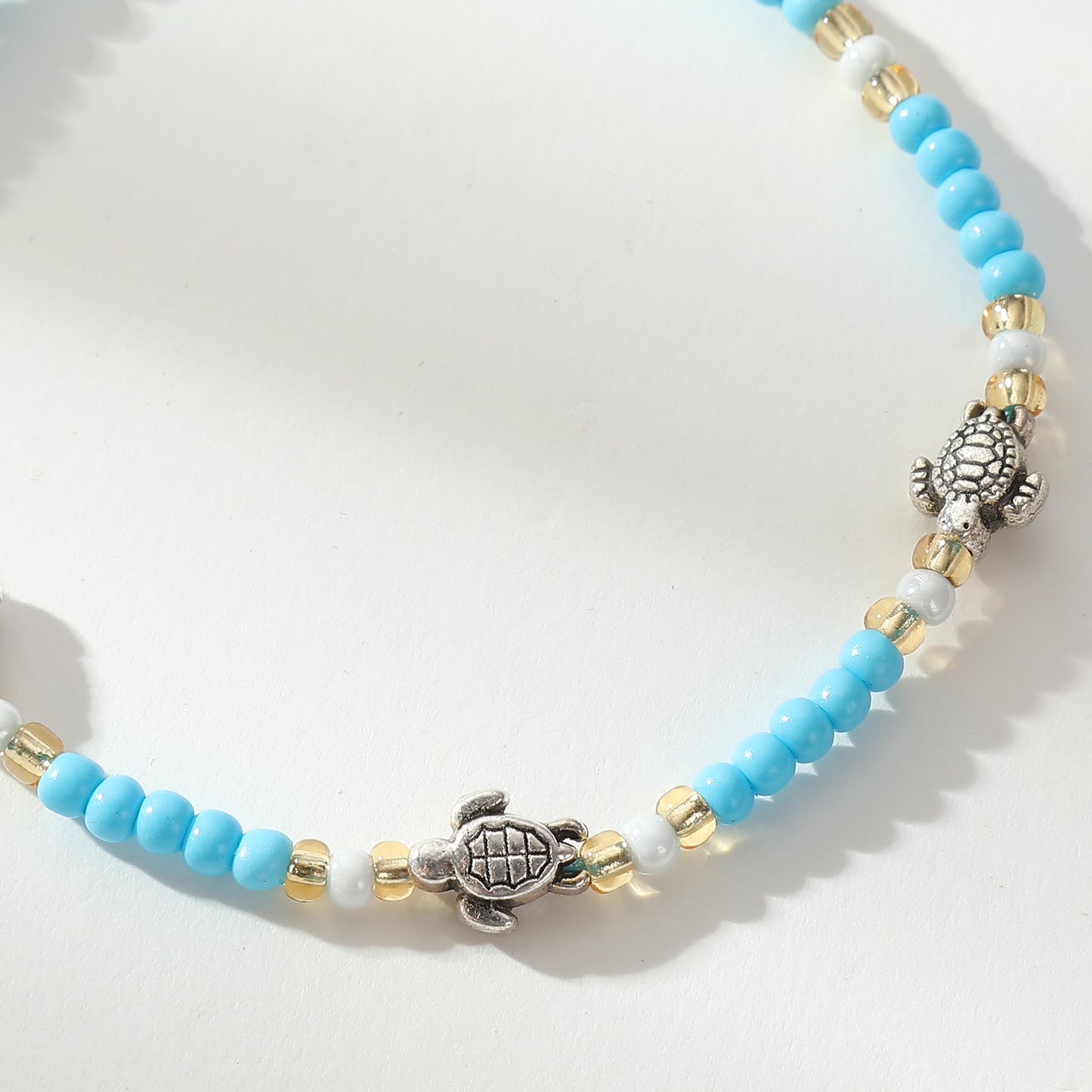 Adjustable Bohemian String Bracelets with 3 Silver Turtles & Seed Beads - Handmade Jewelry for Women, Perfect for Everyday Style & Gifting