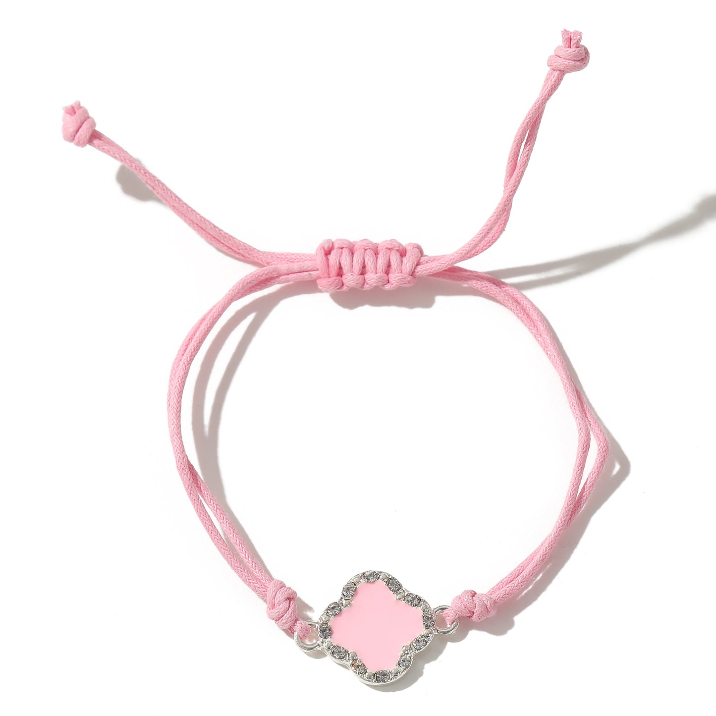 Adjustable Clover Crystal Bracelets - Colorful String Jewelry for Women & Girls, Perfect for Everyday Style & Gifting