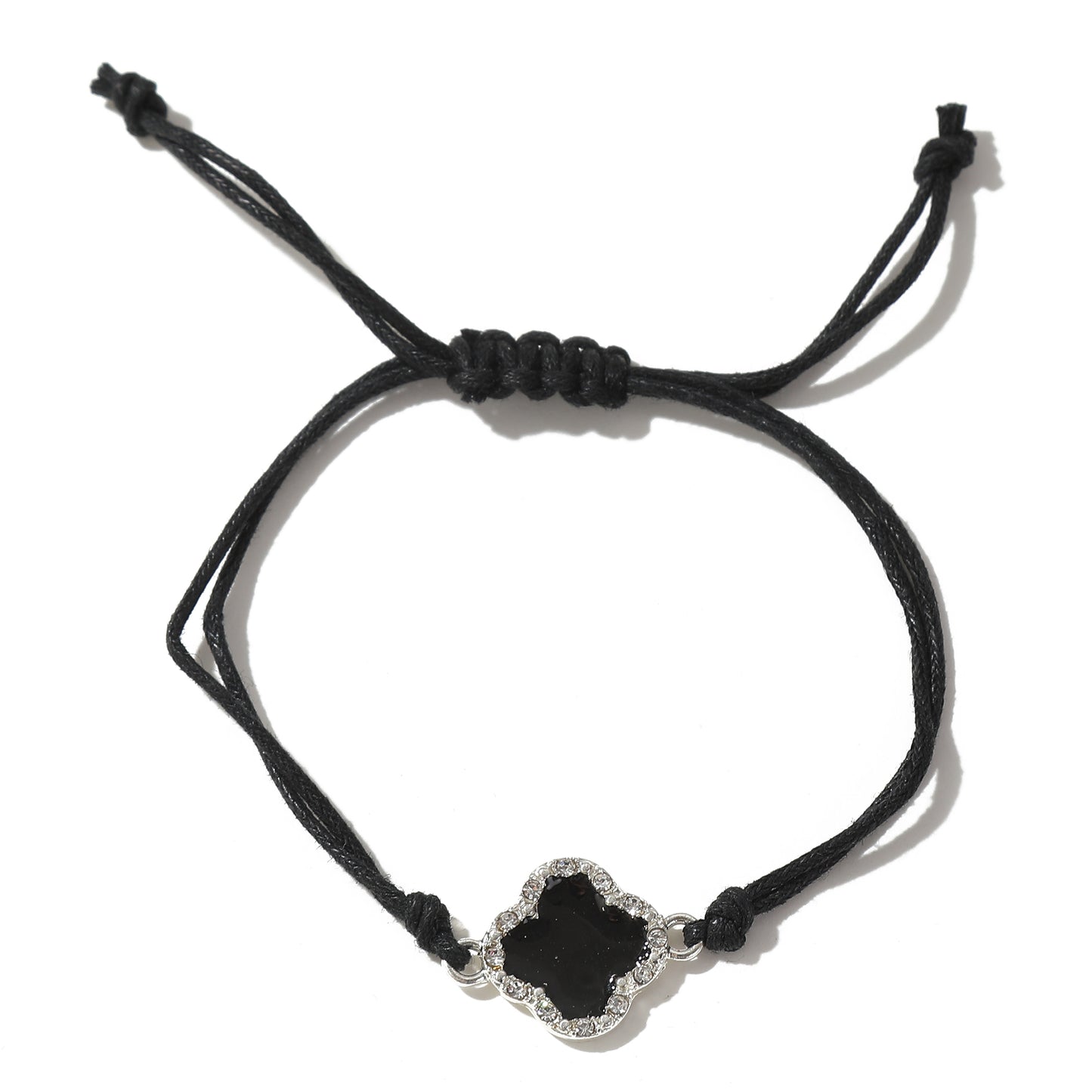 Adjustable Clover Crystal Bracelets - Colorful String Jewelry for Women & Girls, Perfect for Everyday Style & Gifting