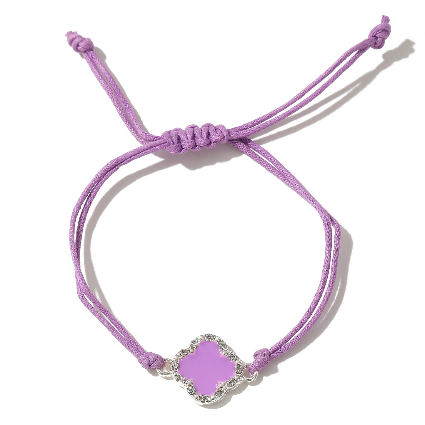 Adjustable Clover Crystal Bracelets - Colorful String Jewelry for Women & Girls, Perfect for Everyday Style & Gifting
