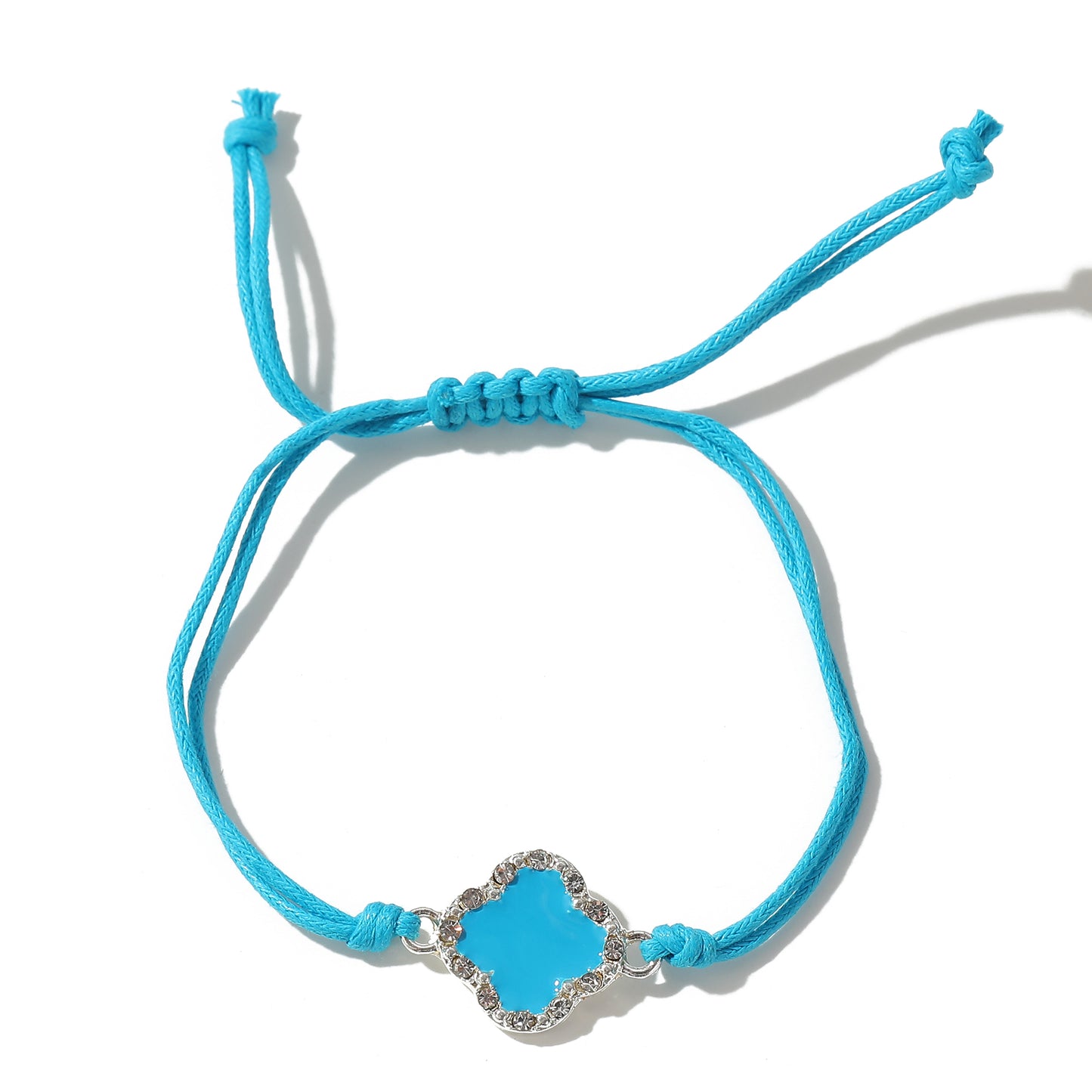 Adjustable Clover Crystal Bracelets - Colorful String Jewelry for Women & Girls, Perfect for Everyday Style & Gifting