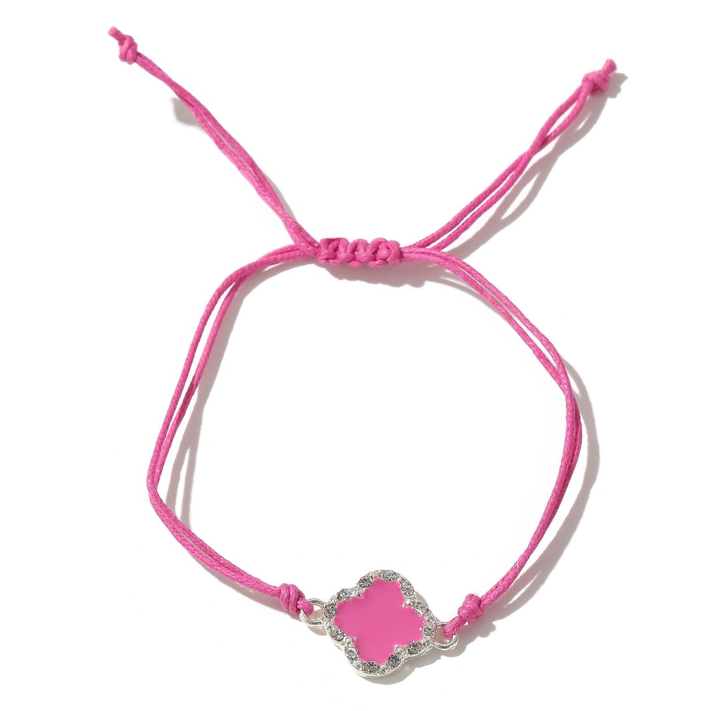Adjustable Clover Crystal Bracelets - Colorful String Jewelry for Women & Girls, Perfect for Everyday Style & Gifting