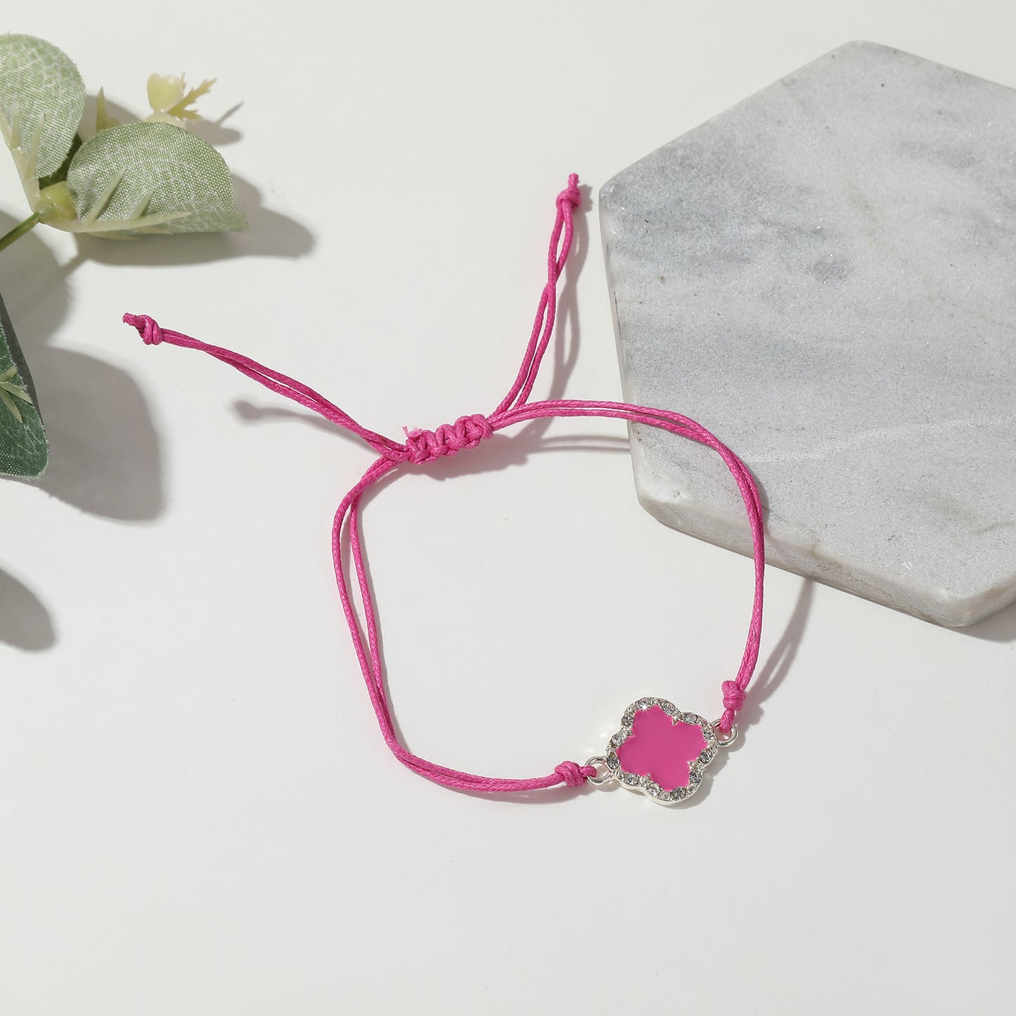Adjustable Clover Crystal Bracelets - Colorful String Jewelry for Women & Girls, Perfect for Everyday Style & Gifting