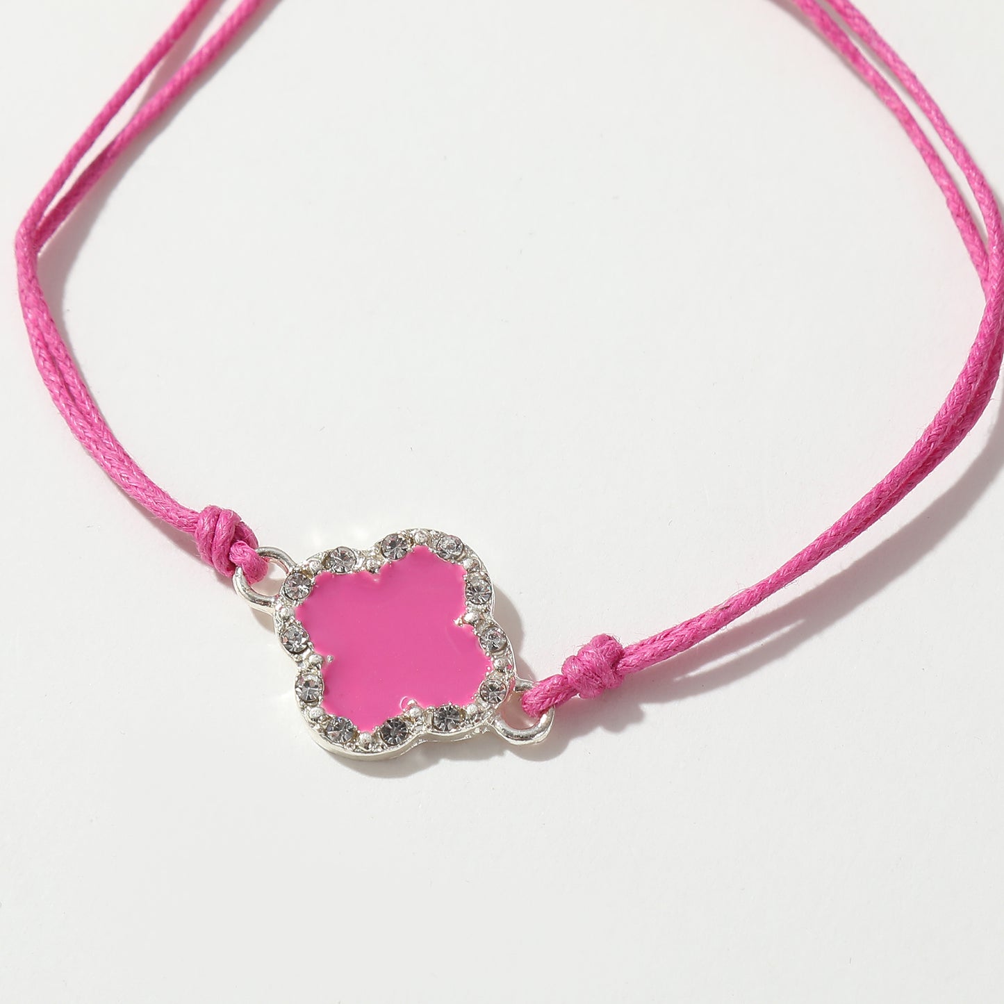 Adjustable Clover Crystal Bracelets - Colorful String Jewelry for Women & Girls, Perfect for Everyday Style & Gifting