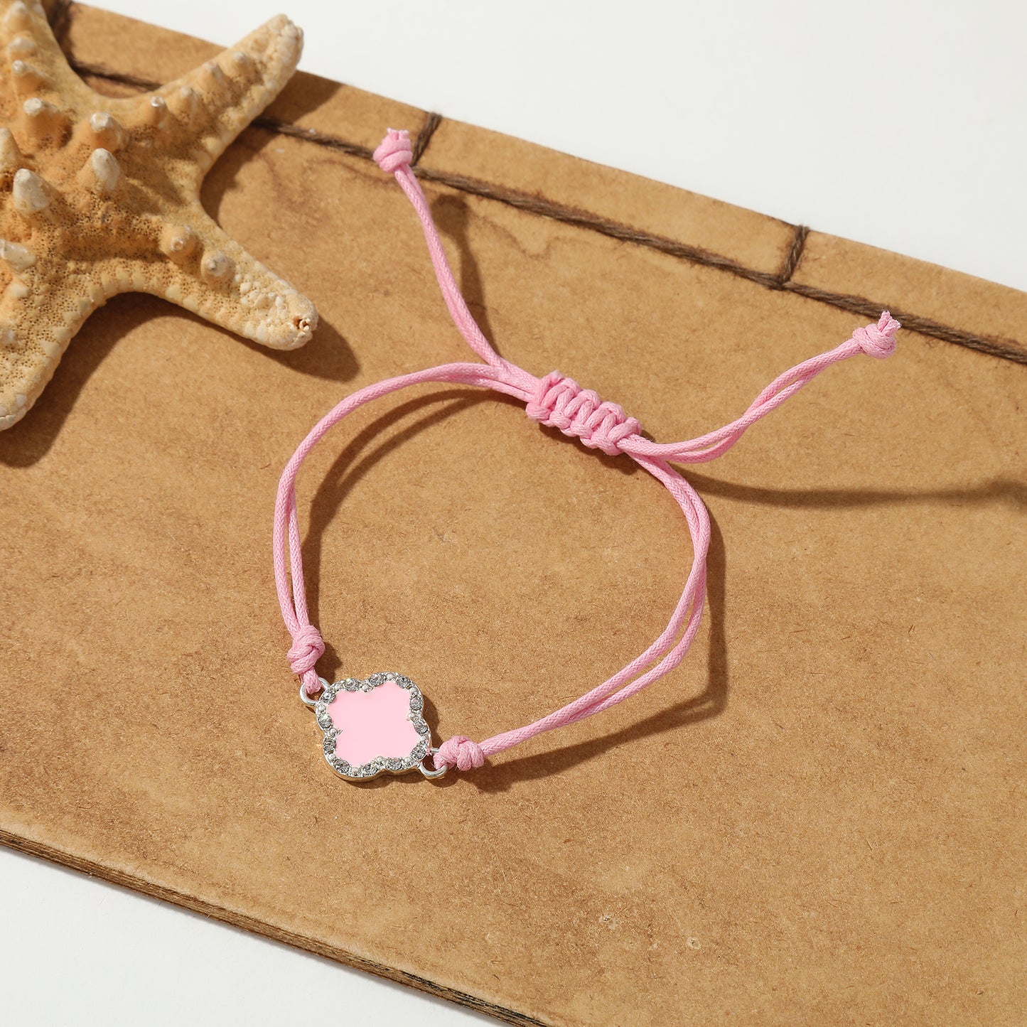 Adjustable Clover Crystal Bracelets - Colorful String Jewelry for Women & Girls, Perfect for Everyday Style & Gifting