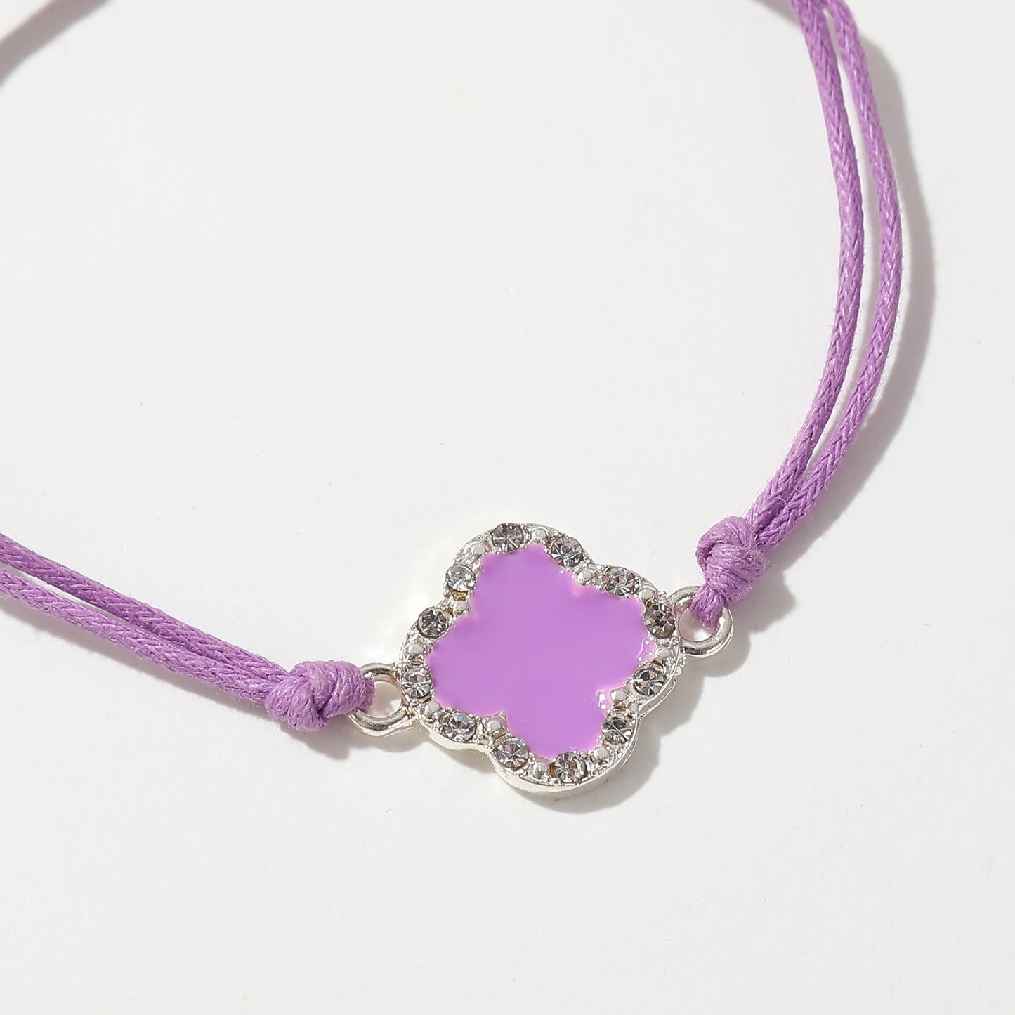 Adjustable Clover Crystal Bracelets - Colorful String Jewelry for Women & Girls, Perfect for Everyday Style & Gifting