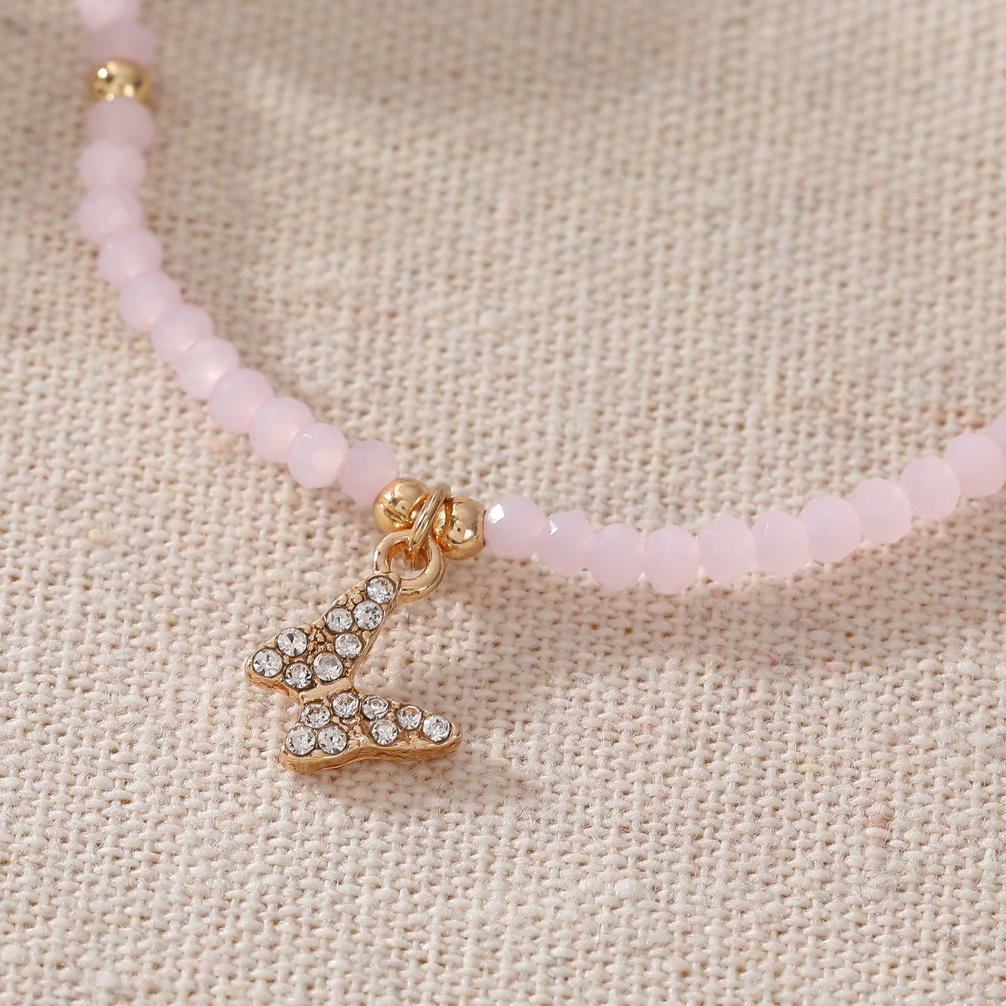 Assorted Beaded Bracelet with Small Crystal Butterfly Charm - Delicate and Sparkling Jewelry for Women, Perfect Gift