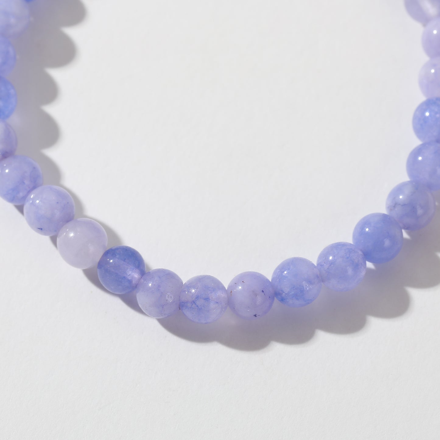 6MM Pastel Gemstone Elastic Bracelets - Delicate Jewelry for Women, Soft Hues for Everyday Elegance