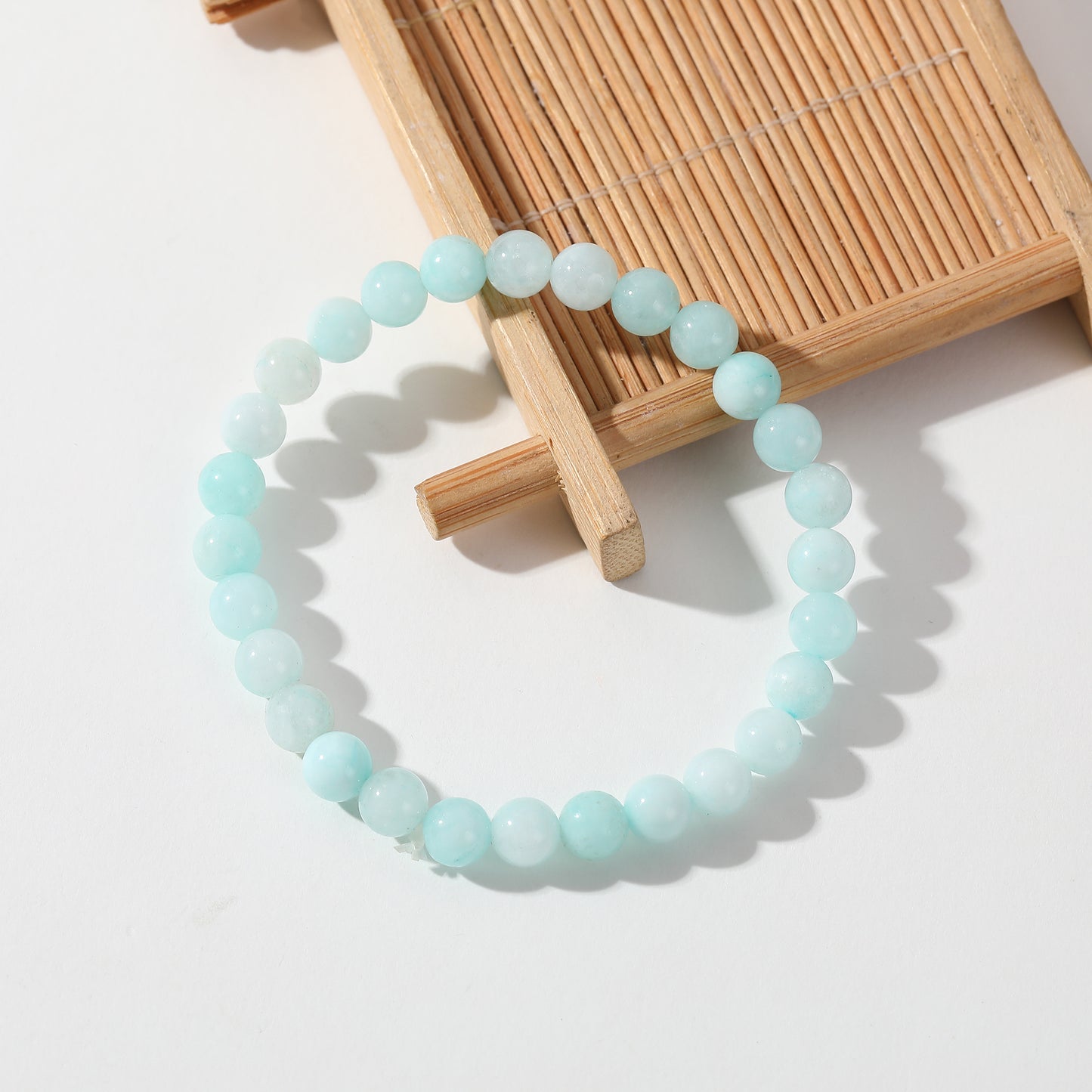 6MM Pastel Gemstone Elastic Bracelets - Delicate Jewelry for Women, Soft Hues for Everyday Elegance