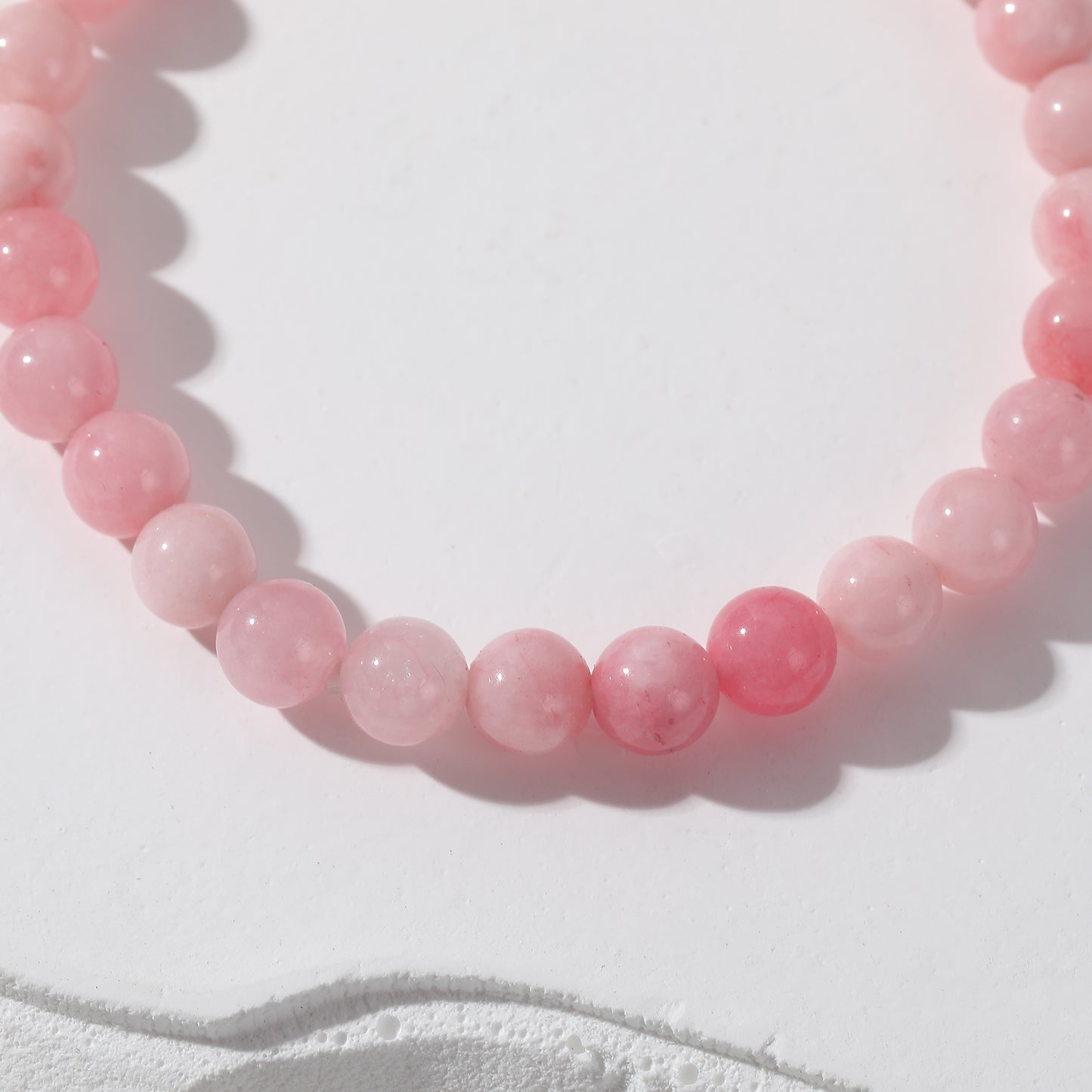 6MM Pastel Gemstone Elastic Bracelets - Delicate Jewelry for Women, Soft Hues for Everyday Elegance