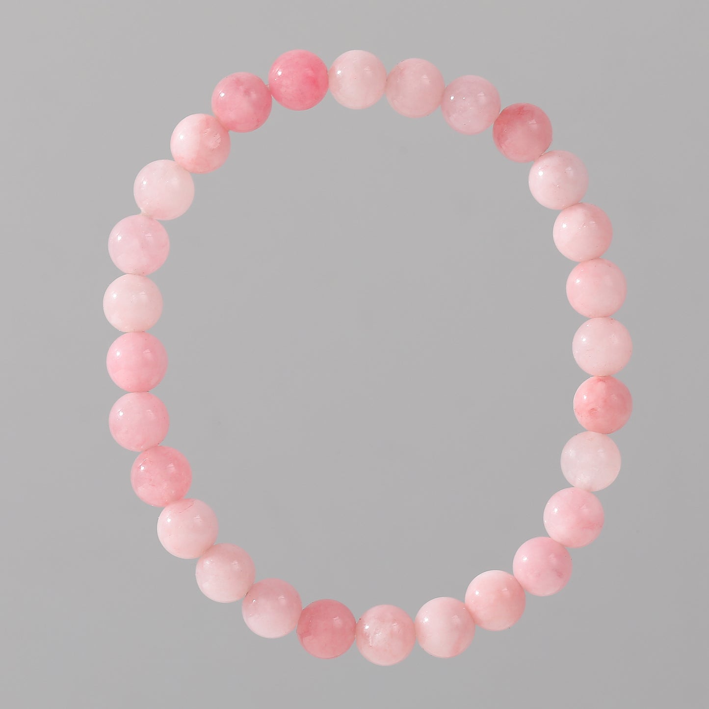 6MM Pastel Gemstone Elastic Bracelets - Delicate Jewelry for Women, Soft Hues for Everyday Elegance