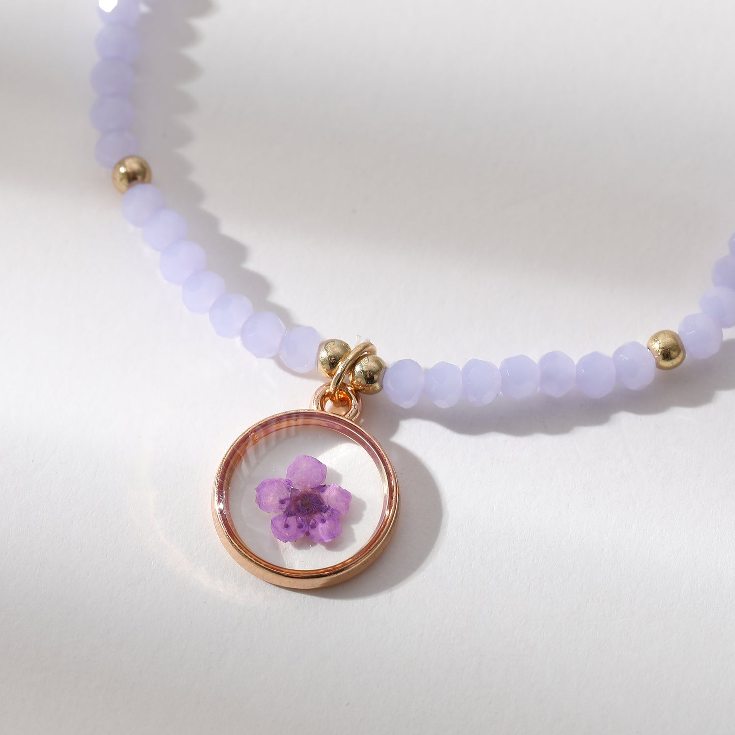 Delicate Beaded Bracelets with Pressed Flower Charms - Vibrant Handmade Jewelry for Women, Perfect for Everyday or Special Occasions