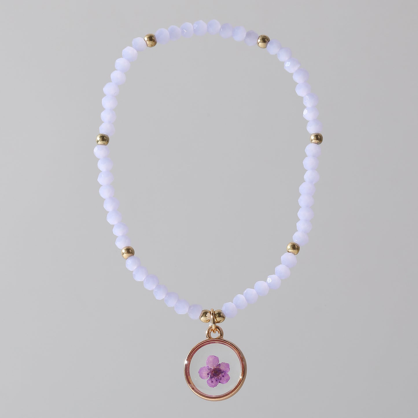 Delicate Beaded Bracelets with Pressed Flower Charms - Vibrant Handmade Jewelry for Women, Perfect for Everyday or Special Occasions