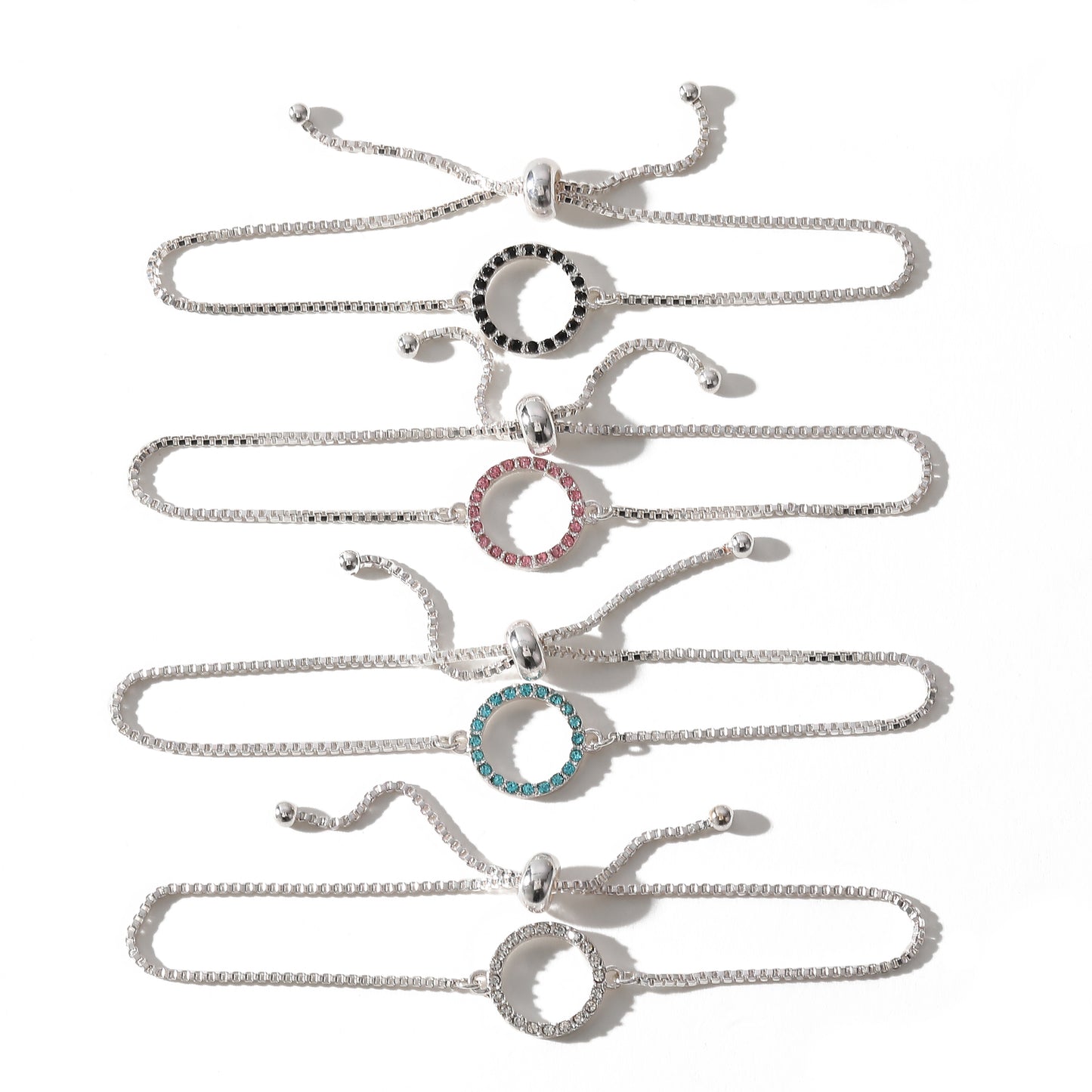 Sparkling Rhinestone Circle Bracelet - Elegant Jewelry for Women, Perfect for Casual & Formal Occasions