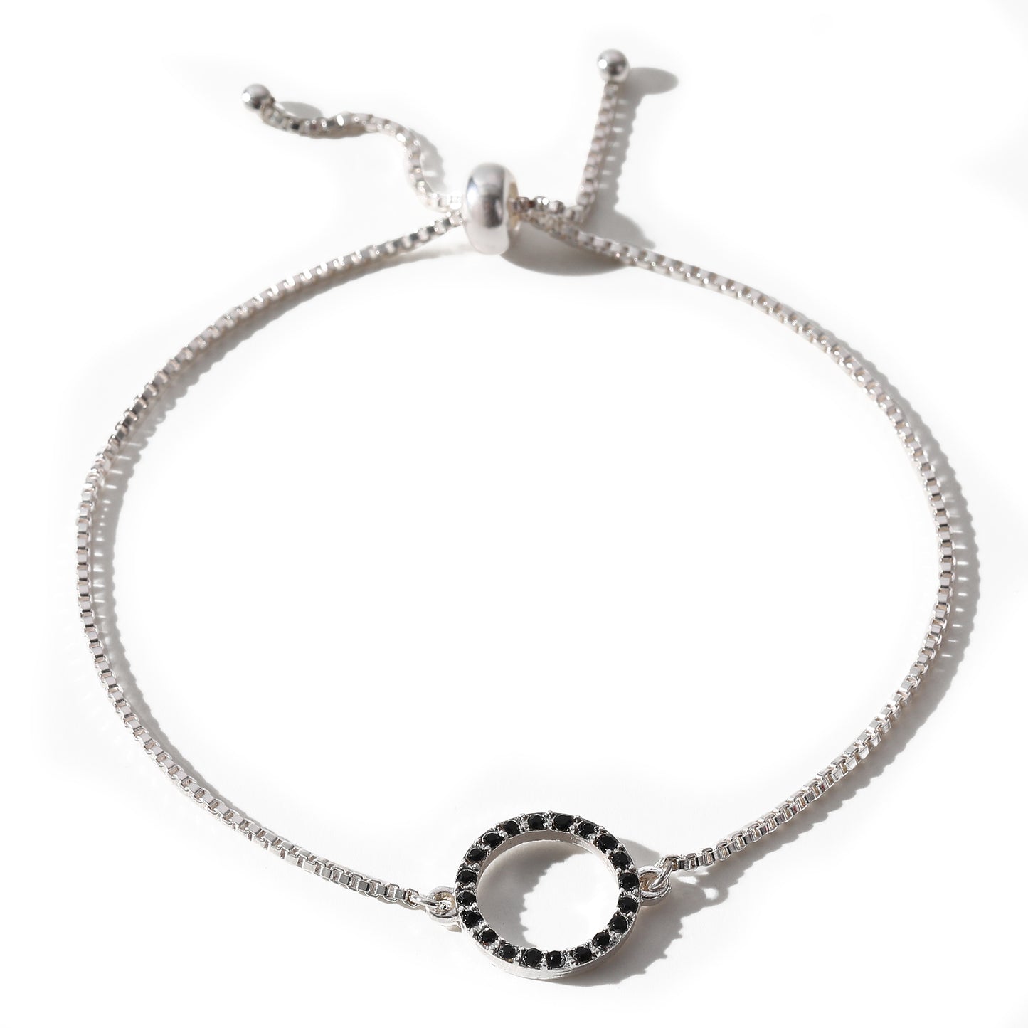 Sparkling Rhinestone Circle Bracelet - Elegant Jewelry for Women, Perfect for Casual & Formal Occasions