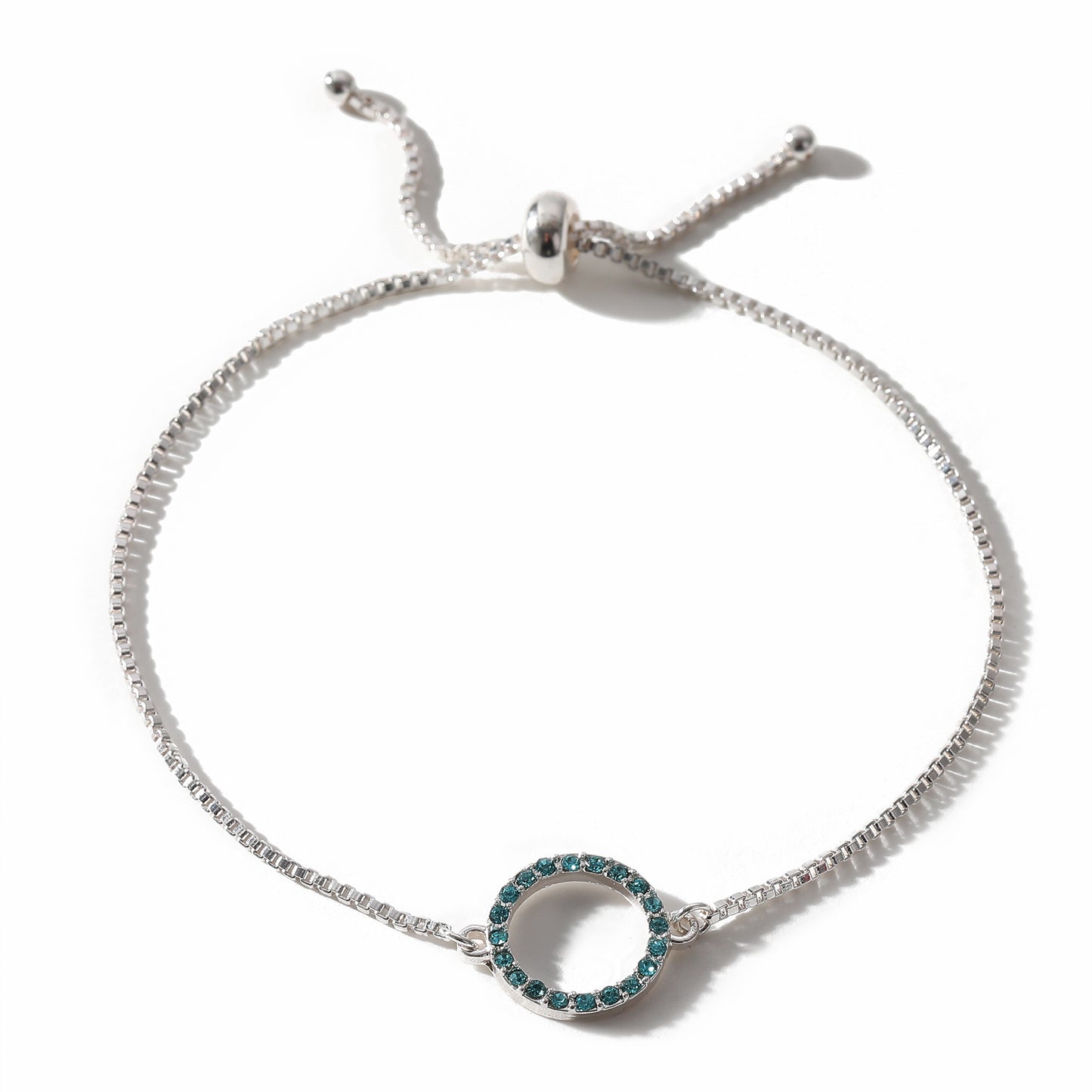 Sparkling Rhinestone Circle Bracelet - Elegant Jewelry for Women, Perfect for Casual & Formal Occasions