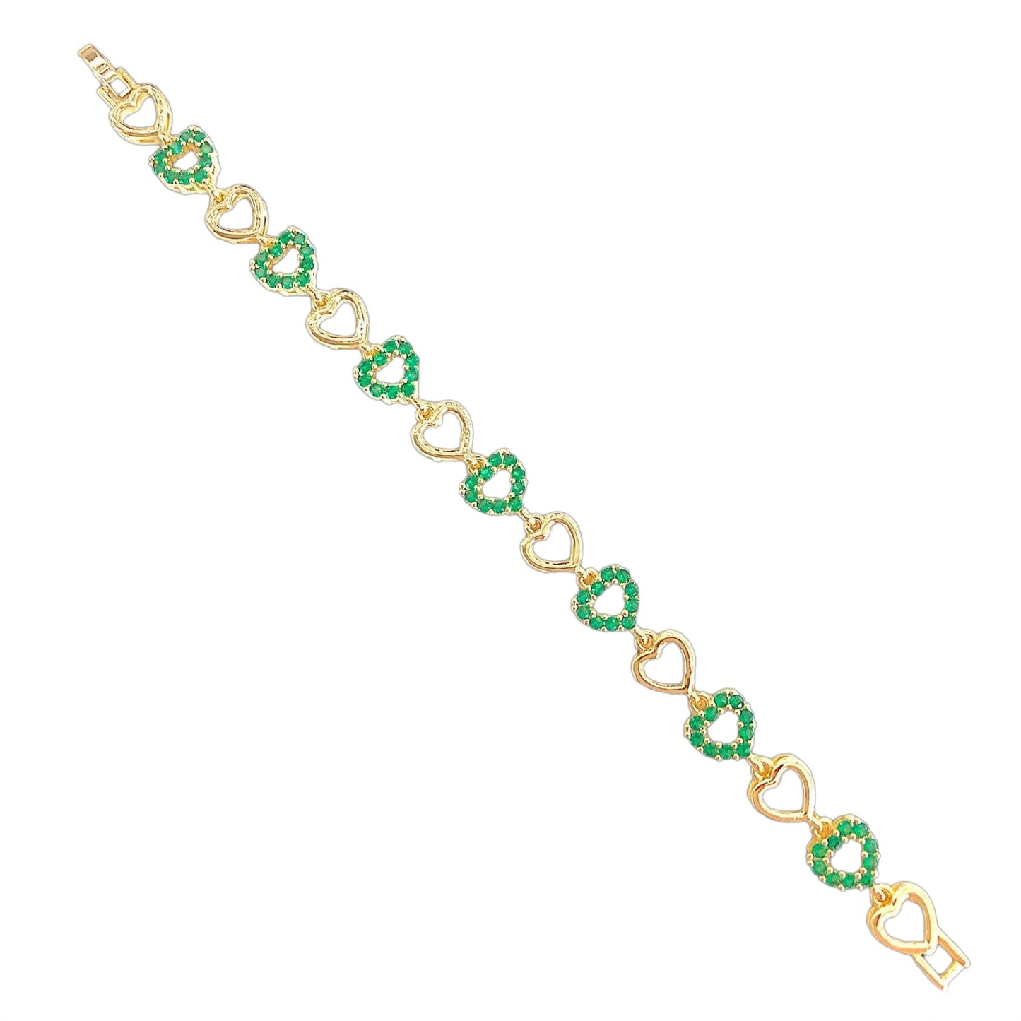 Oro Laminado Gold Filled Florentine Eternal Heart Bracelet