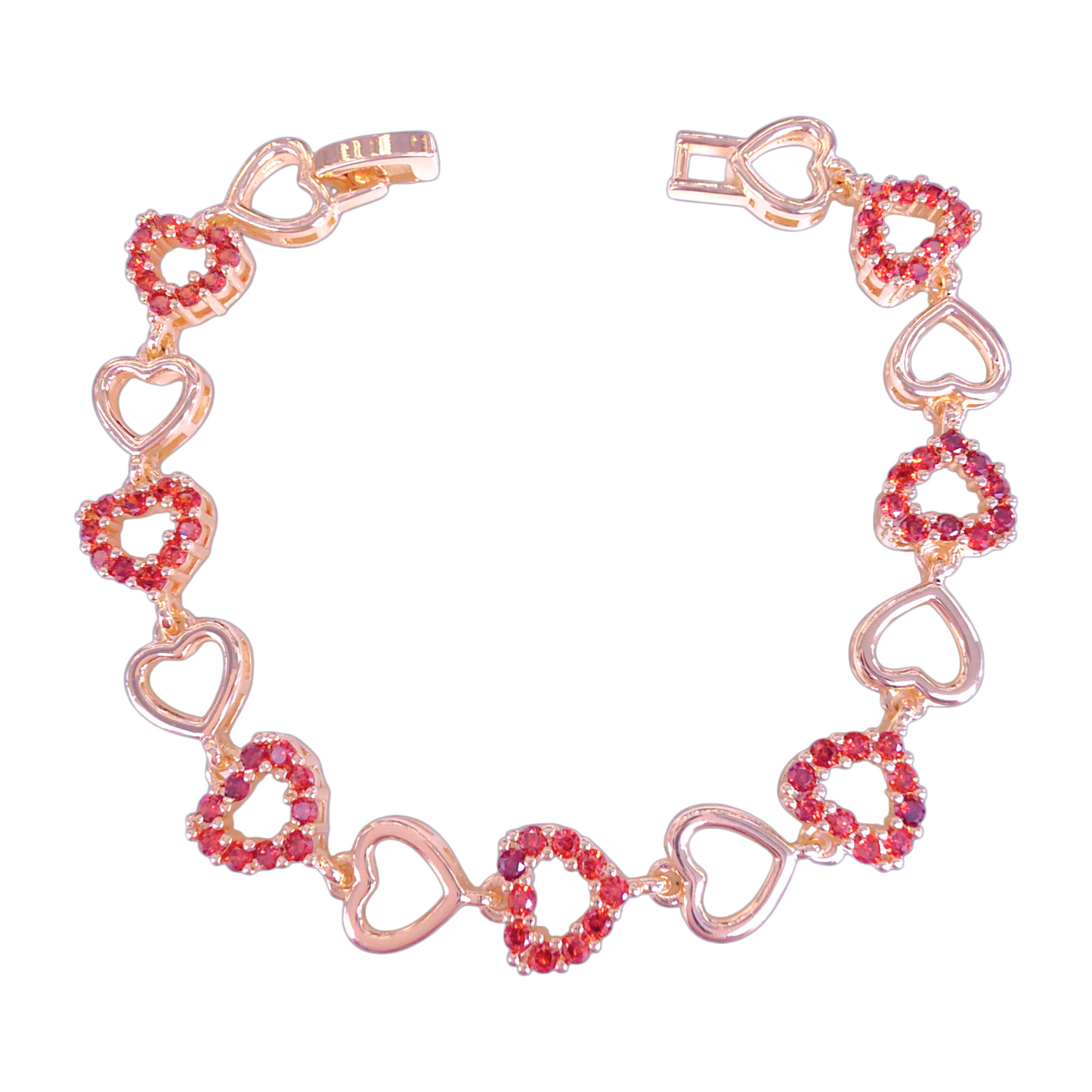 Oro Laminado Gold Filled Florentine Eternal Heart Bracelet