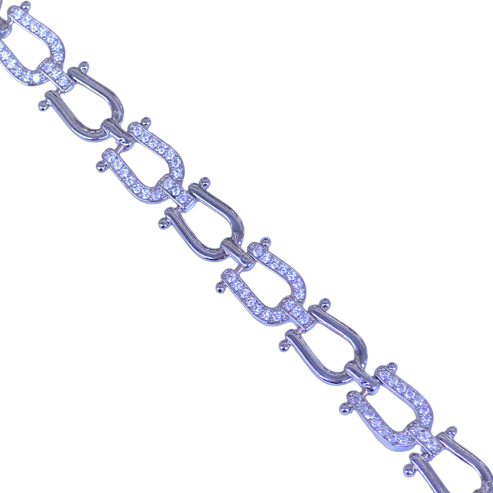 ORO LAMINADO GOLD FILLED FRENCH HORSESHOE CHAIN BRACELET