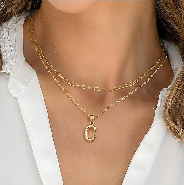Oro Laminado Gold Filled Italia Bubble Letter Pendant Charms