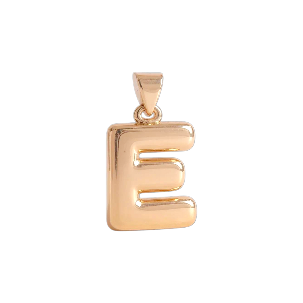 Oro Laminado Gold Filled Italia Bubble Letter Pendant Charms