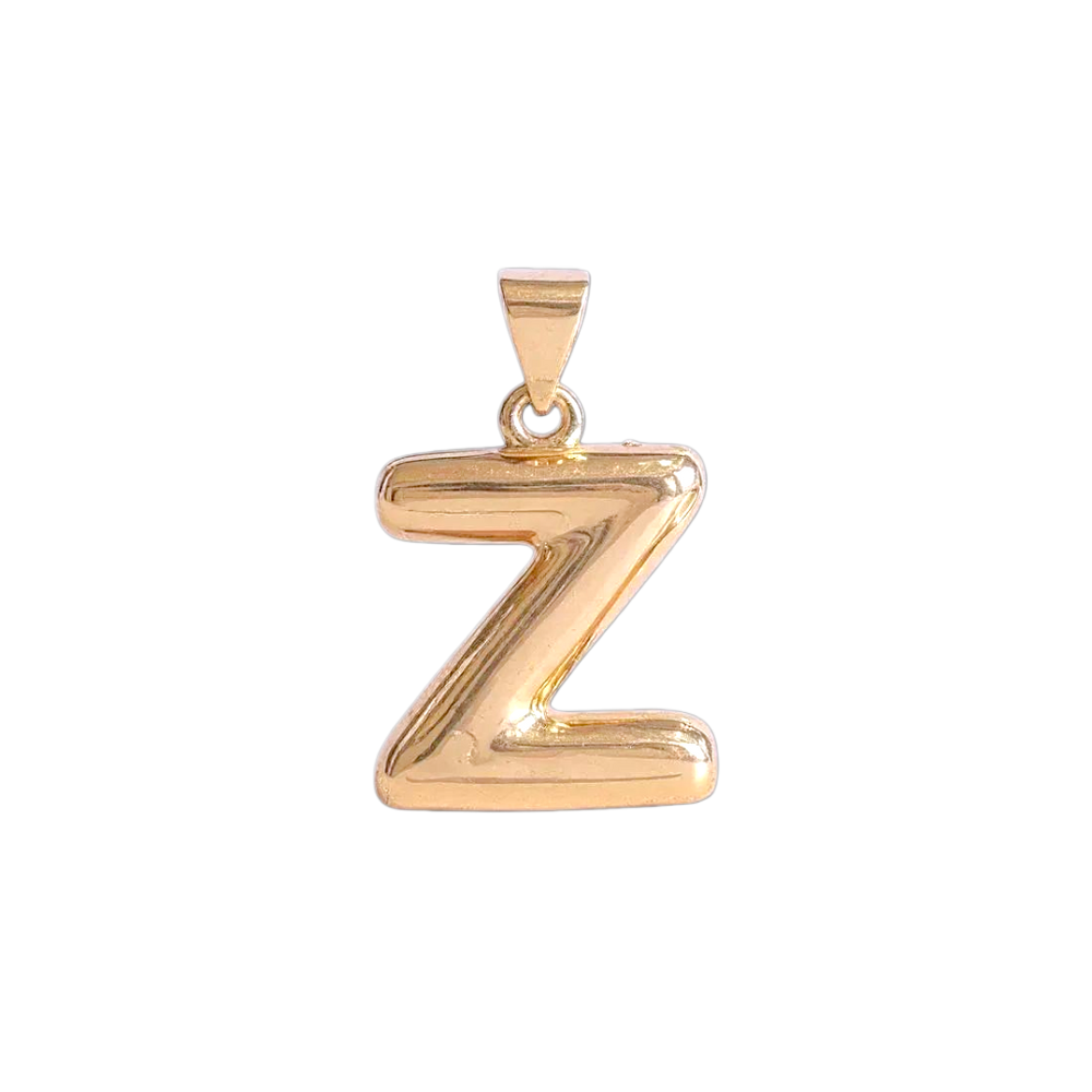 Oro Laminado Gold Filled Italia Bubble Letter Pendant Charms