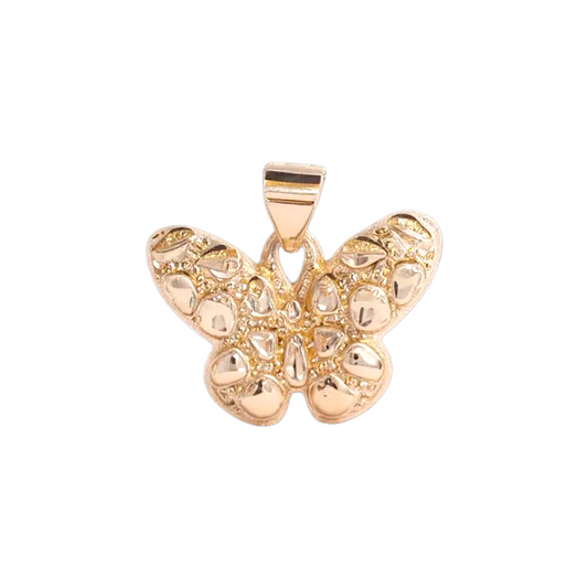 Oro Laminado Gold Filled Nugget Moroccan Butterfly Pendant