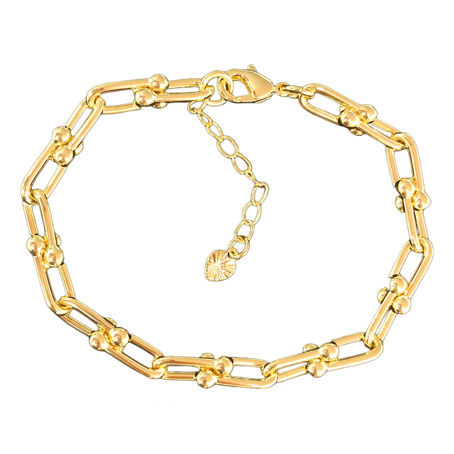 Oro Laminado Gold Filled Paris U-Link Bracelet