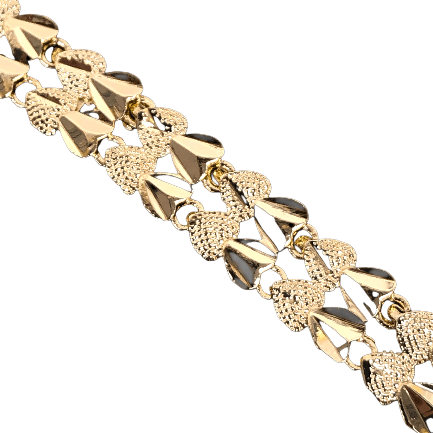 Oro Laminado Gold Filled Parisian Edition Heart Bracelet