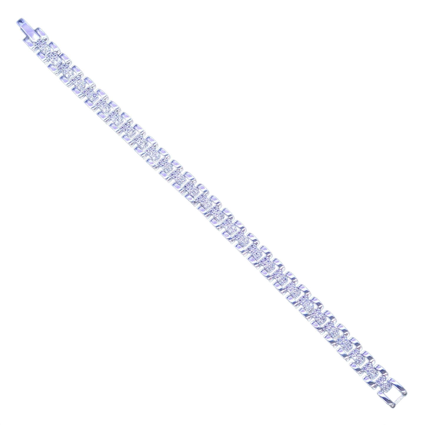 GOLD FILLED ORO LAMINADO LUXE ROLX ZIRCONIA BRACELET