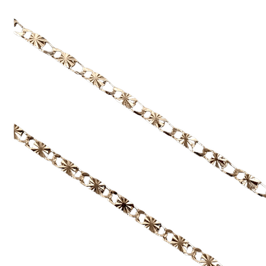 18K GOLD FILLED 2.5MM CRISS CUT MIRROR CHAIN NECKLACE